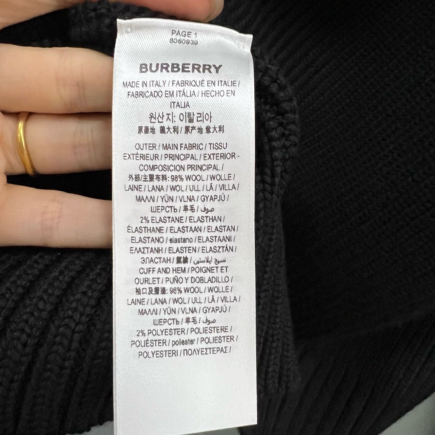 Burberry Burberry Knit Black Sweater S Women Size S / US 4 / IT 40 - 3 Thumbnail