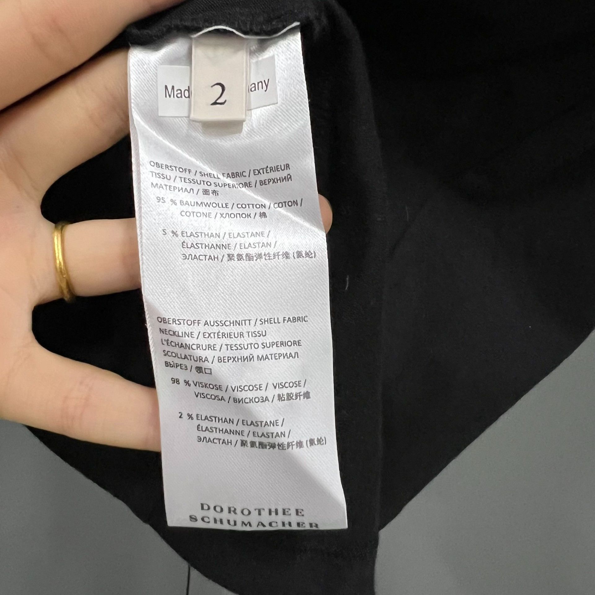 DOROTHEE SCHUMACHER Dorothee Schumacher Black T-Shirt S Women Size S / US 4 / IT 40 - 3 Thumbnail