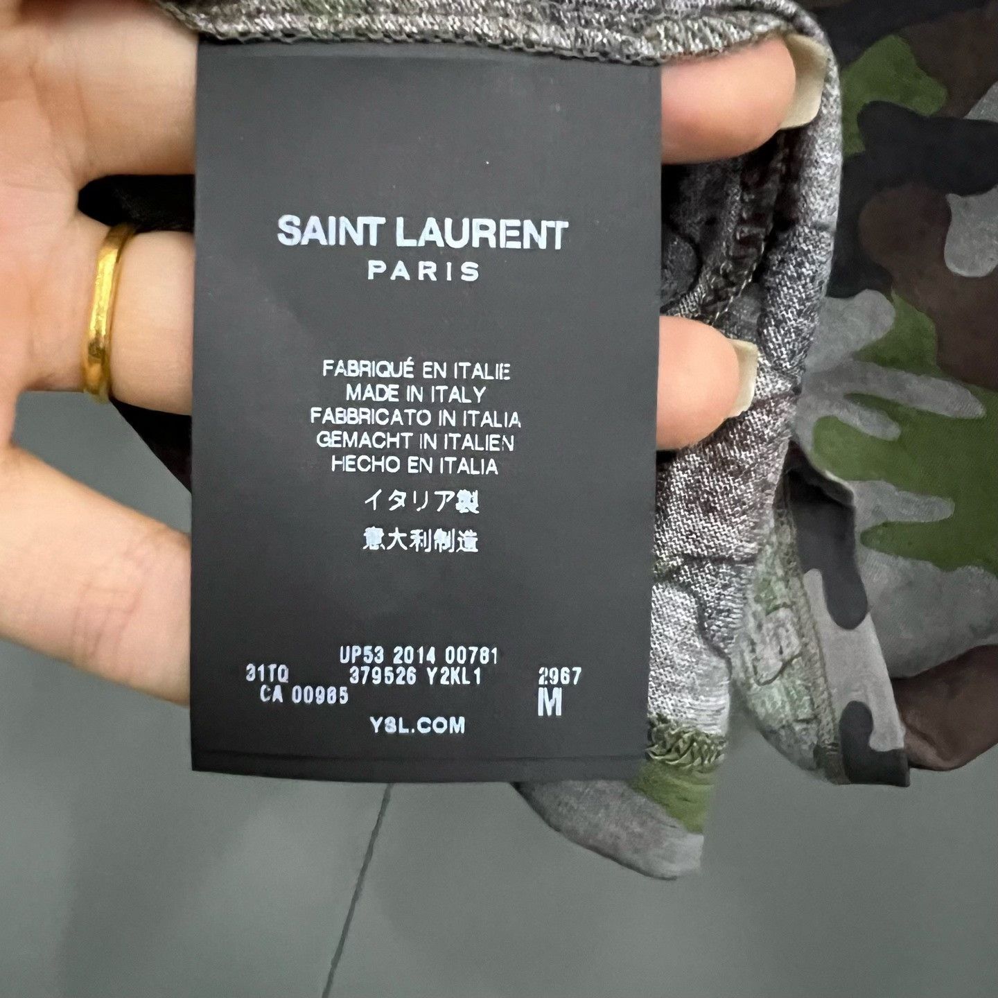 Saint Laurent Paris Saint Laurent Paris Camo T-Shirt M Women Size M / US 6-8 / IT 42-44 - 3 Thumbnail