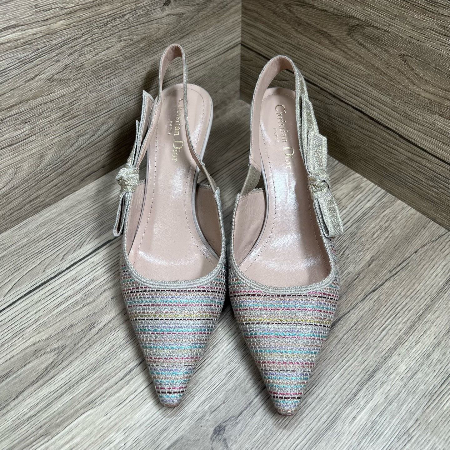 Dior Dior Striped Pink Lowtop Sneakers us_10 Women Size US 10 / IT 40 - 2 Thumbnail