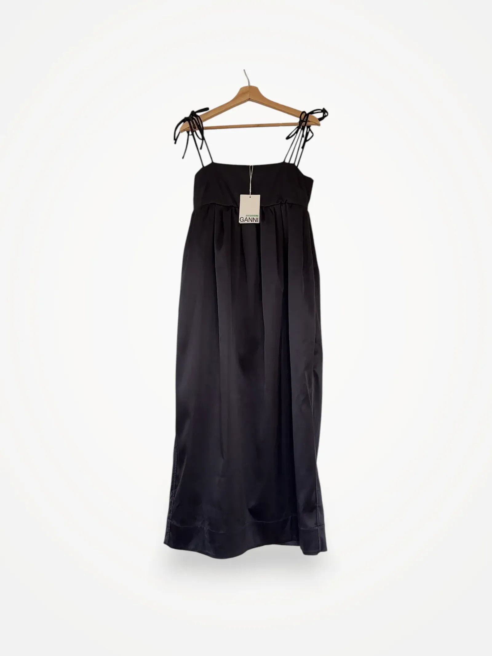 Ganni Ganni Double Satin String Long Dress F8582 Dress Size M / US 6-8 / IT 42-44 - 2 Thumbnail