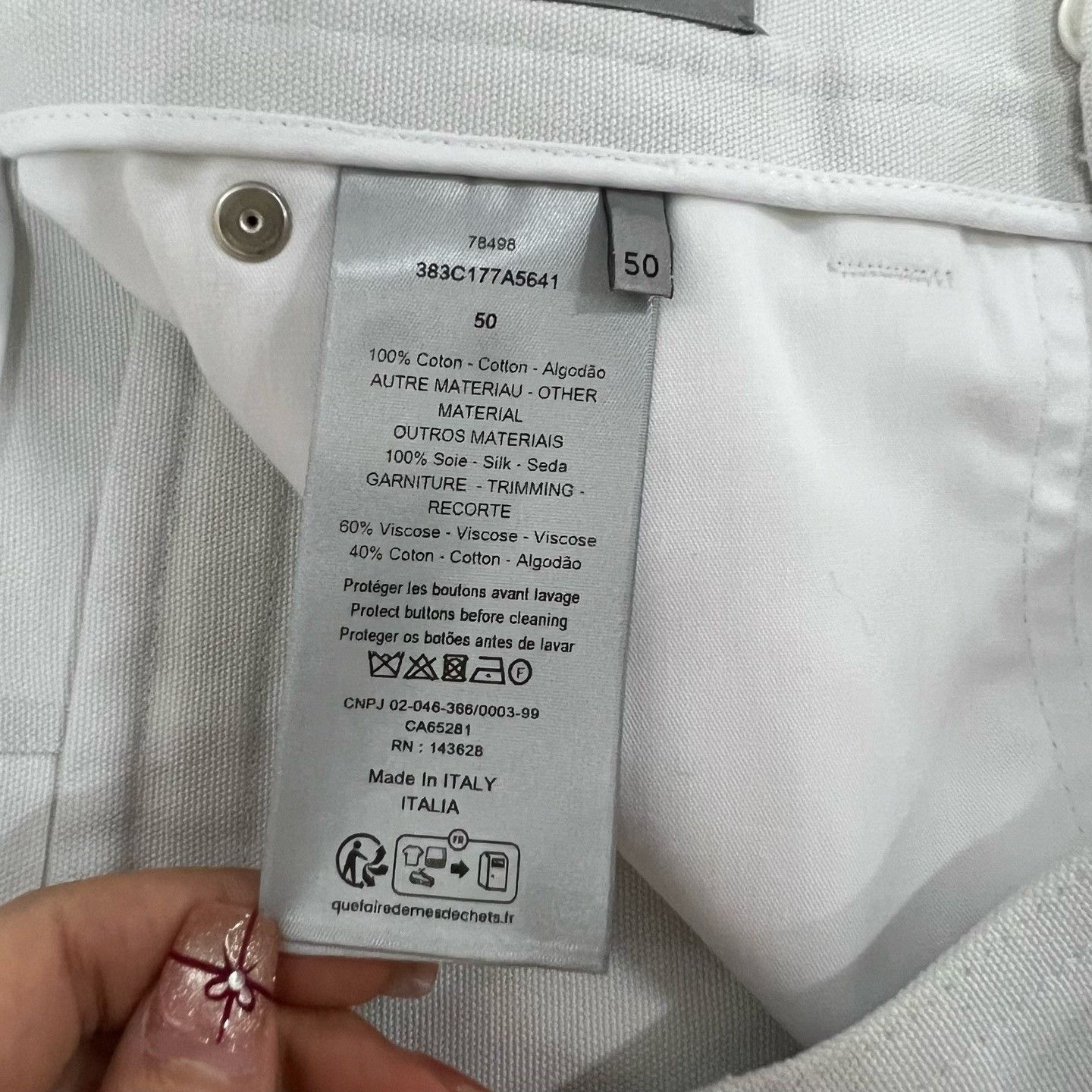 Dior Dior Straight White Casual Pants 32 Men Size US 32 / EU 48 - 4 Thumbnail