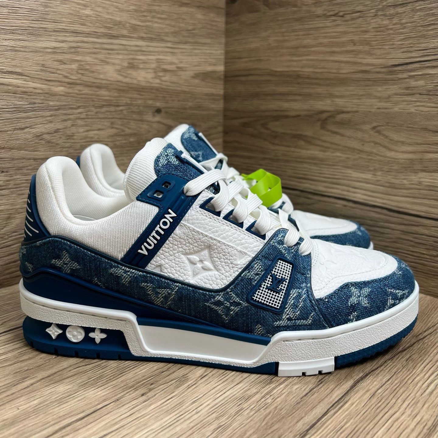 Louis Vuitton Louis Vuitton Training Denim Blue Lowtop Sneakers us_7 Women Size US 7 / IT 37 - 4 Thumbnail