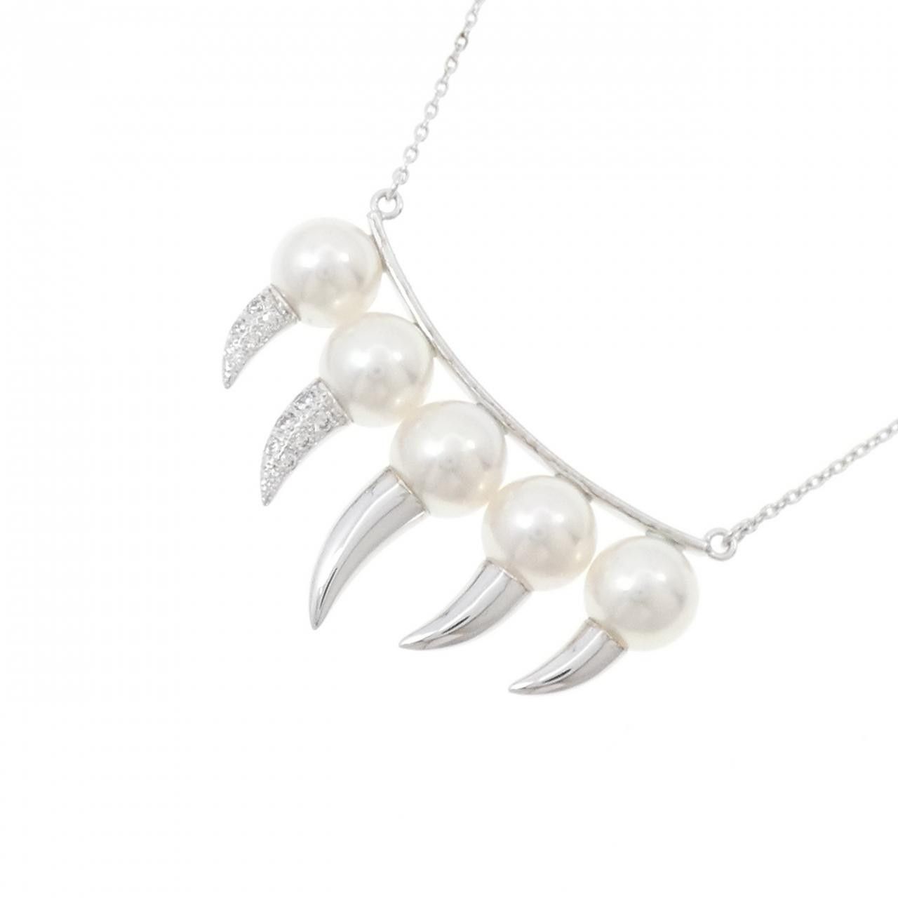 Other Tasaki Tasaki Danger Fang Au750 White Gold Necklace Precious Metal Necklace P-15641-18K DUTY FREE for USA Size ONE SIZE - 3 Thumbnail