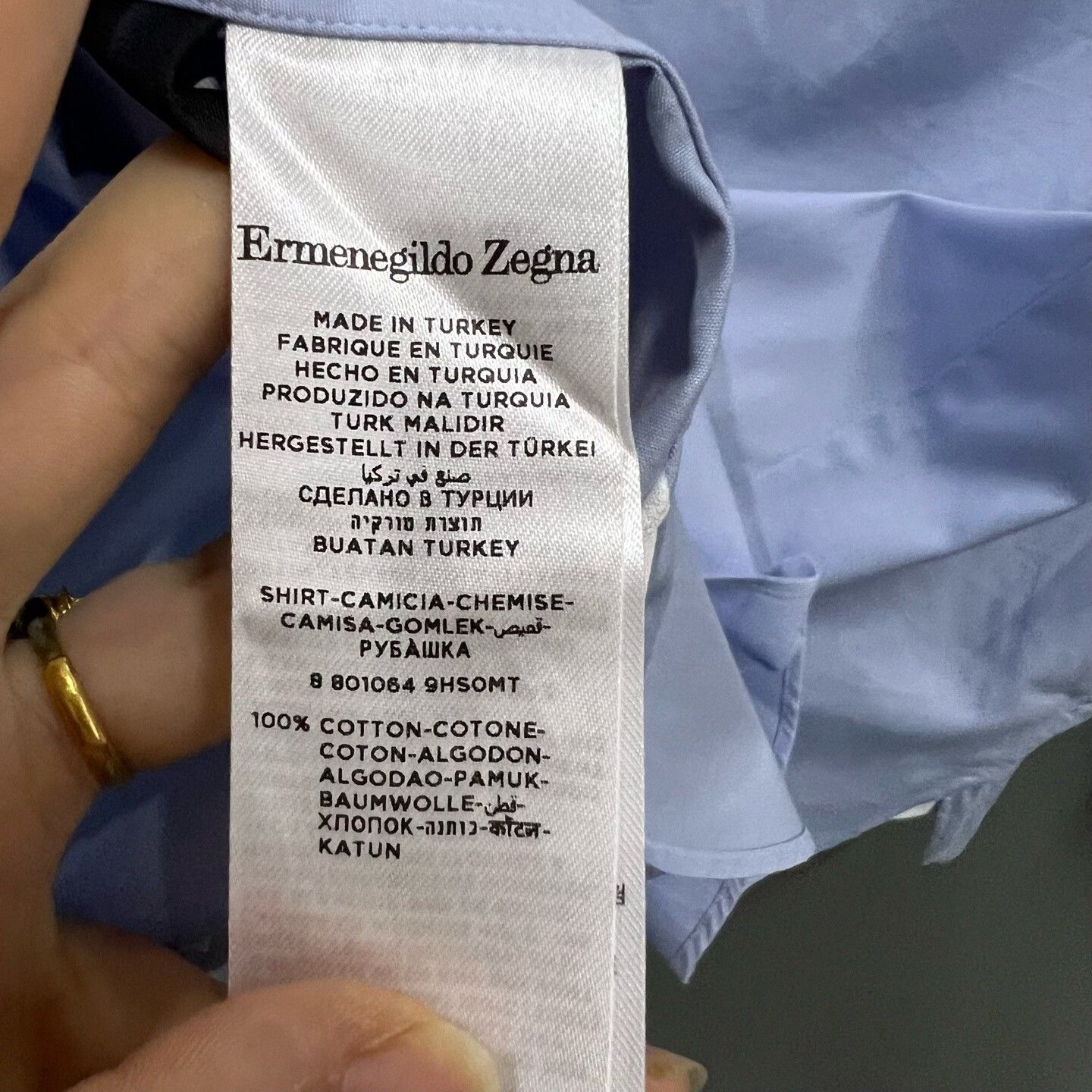 Ermenegildo Zegna Ermenegildo Zegna Blue Shirt s Men Size US S / EU 44-46 / 1 - 3 Thumbnail