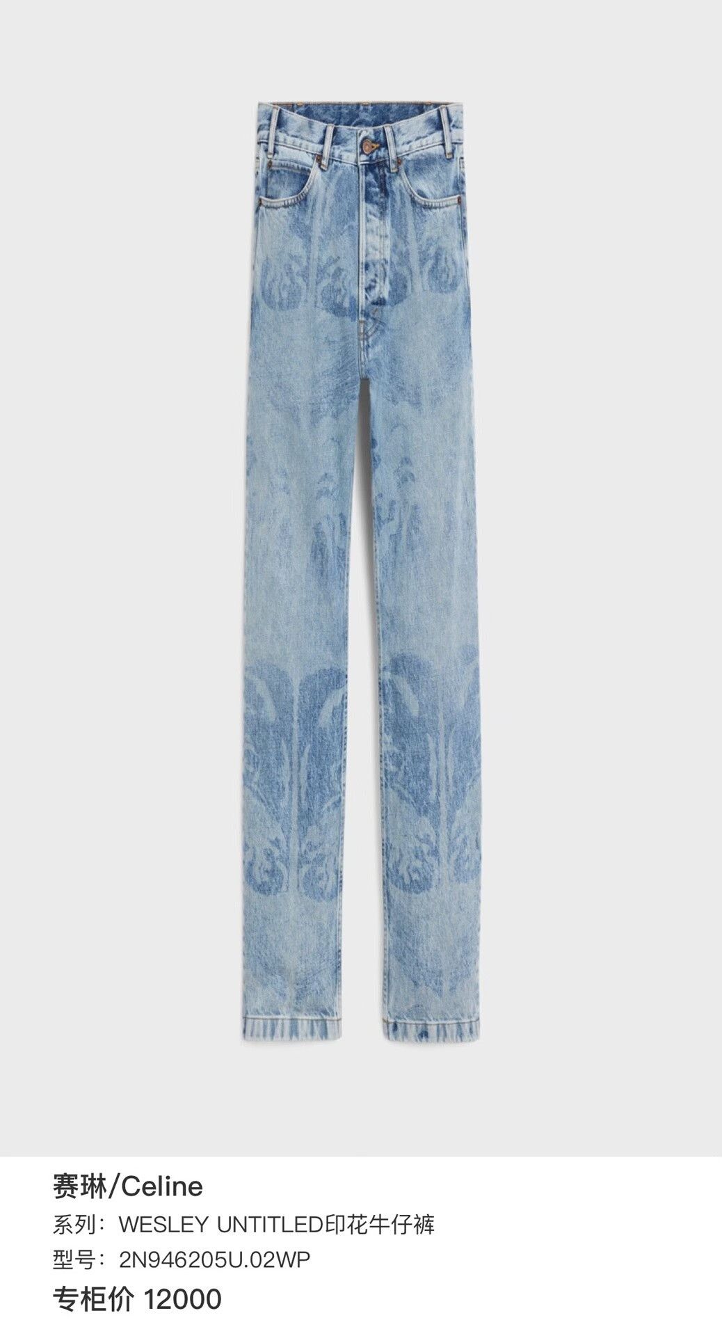 Celine Celine Denim Printed Denim Jeans 27 Men Size US 27 - 6 Thumbnail