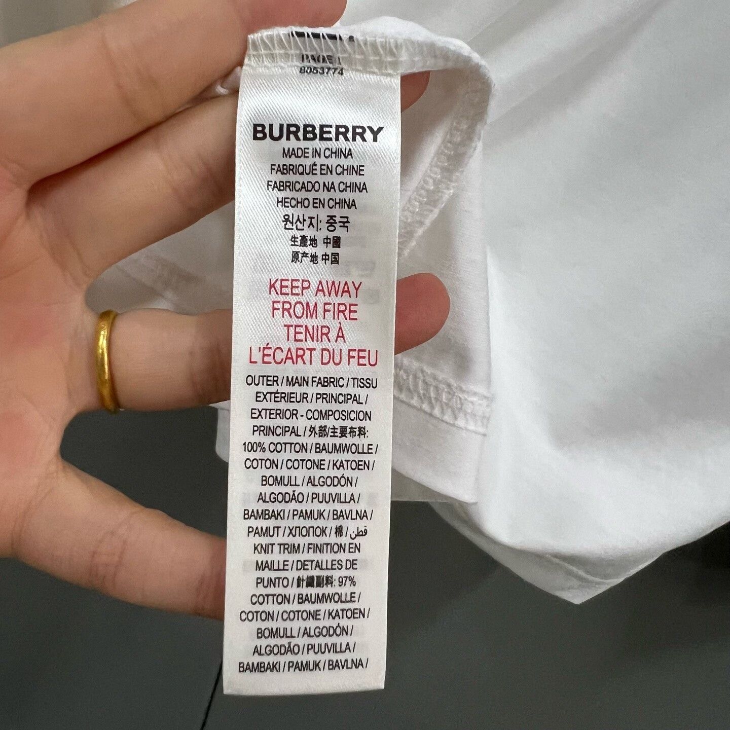 Burberry Burberry Printed White T-Shirt xxs Men Size US XXS / EU 40 - 3 Thumbnail