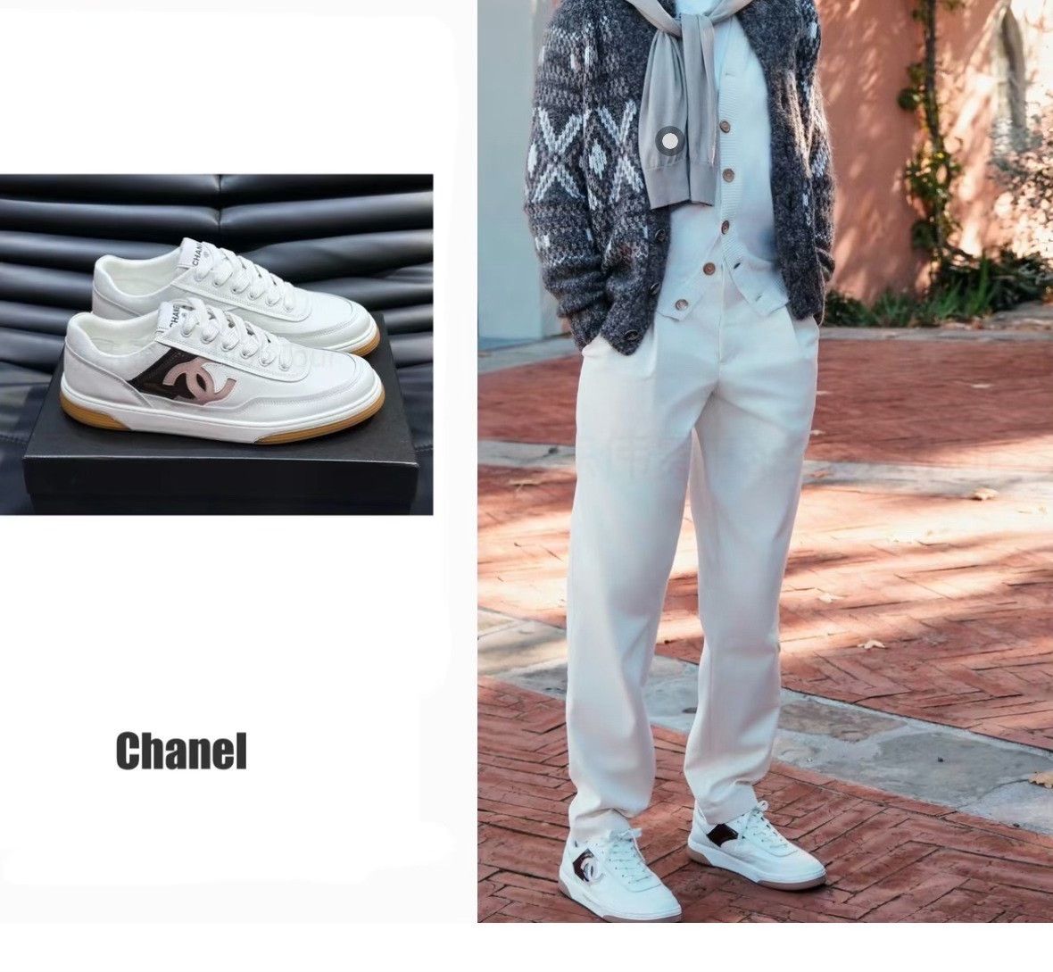 Chanel Chanel White Lowtop Sneakers 9 Men Size US 9 / EU 42 - 2 Thumbnail