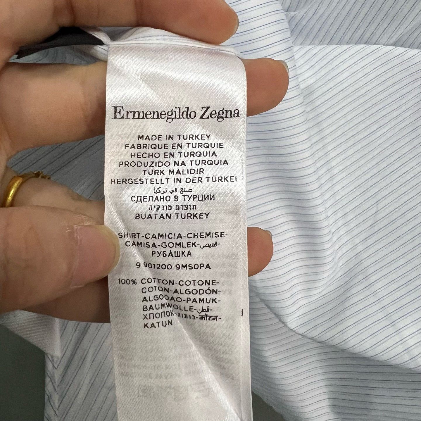 Ermenegildo Zegna Ermenegildo Zegna Striped Blue Shirt xs Men Size US XS / EU 42 / 0 - 5 Thumbnail