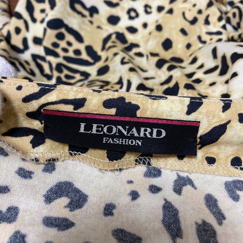 Other Leonard LEONARD Leopard Print Stretch Top Textile Tops DUTY FREE for USA Size ONE SIZE - 7 Thumbnail