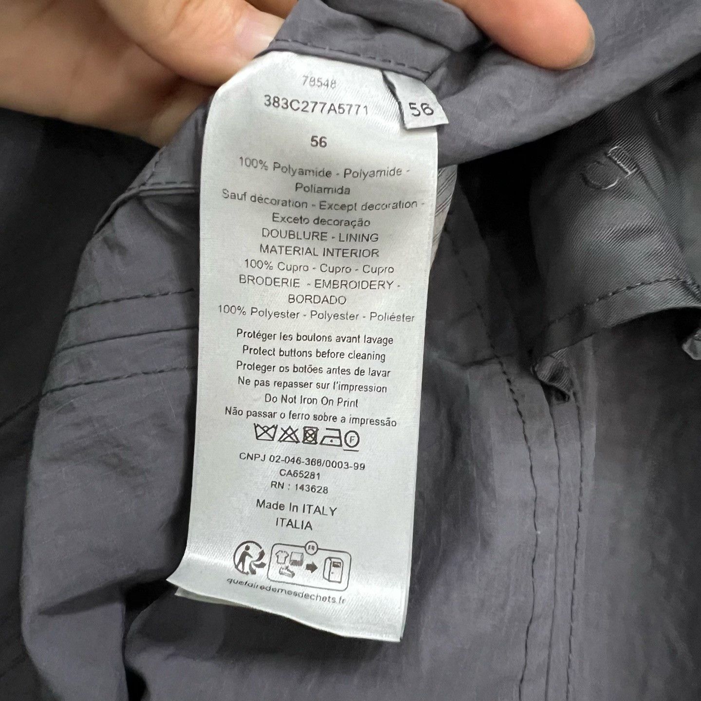 Dior Dior Gray Light Jacket l Men Size US L / EU 52-54 / 3 - 4 Thumbnail
