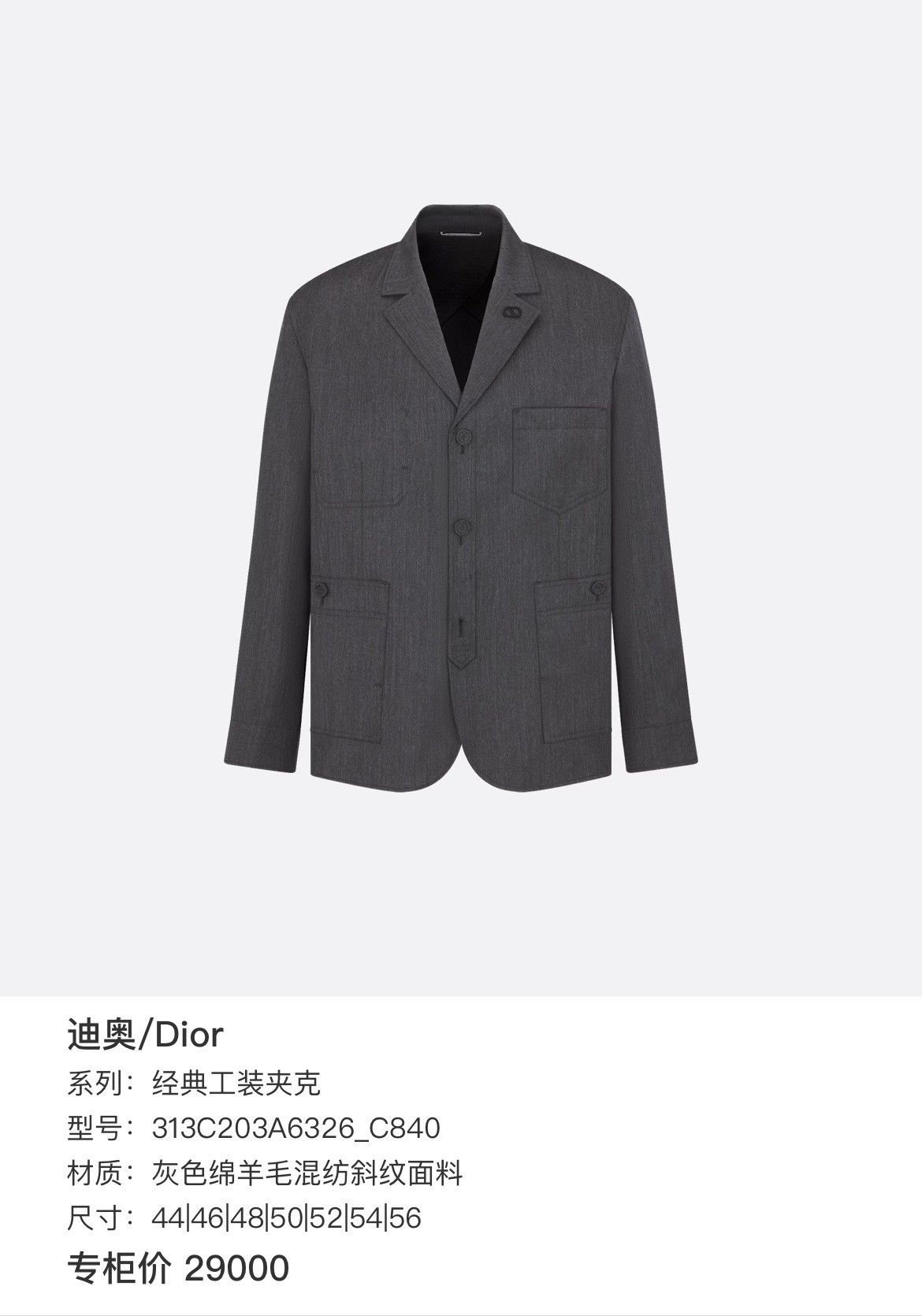 Dior Dior Gray Light Jacket l Men Size US L / EU 52-54 / 3 - 7 Thumbnail