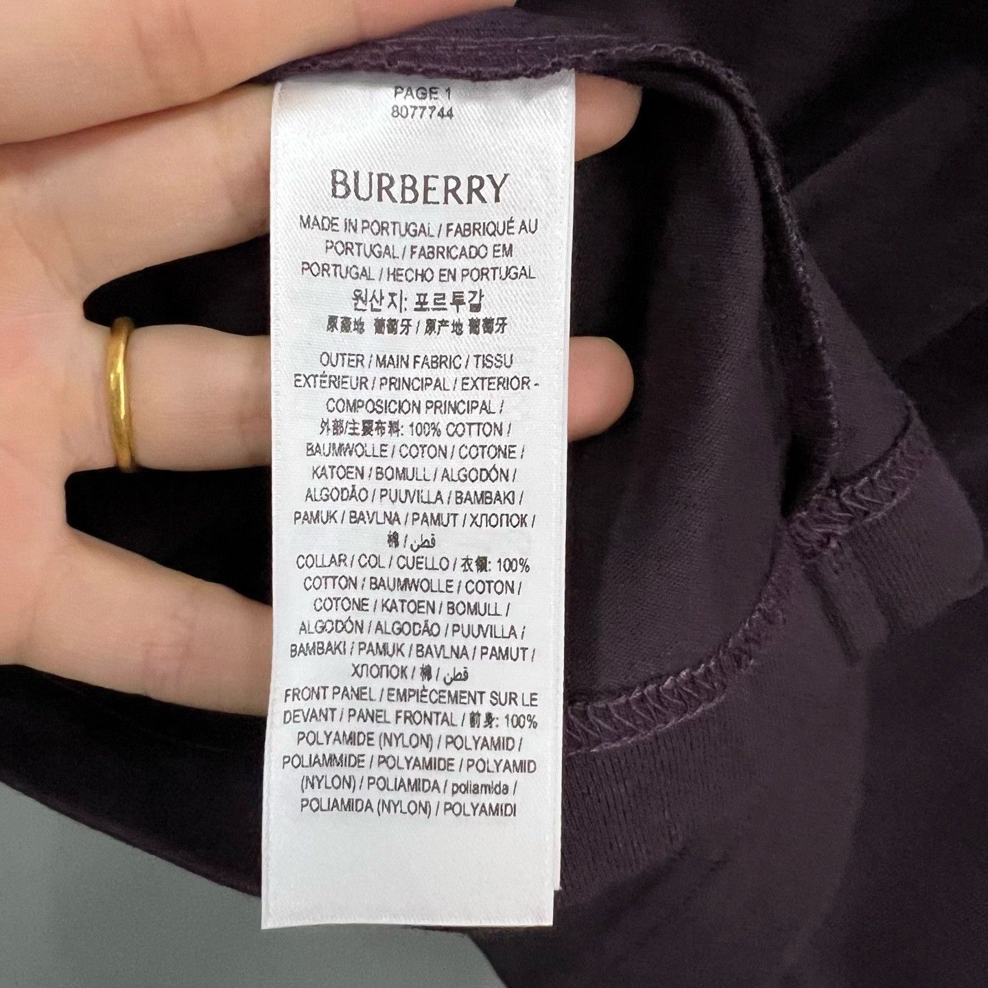 Burberry Burberry Patchwork Purple T-Shirt xs Men Size US XS / EU 42 / 0 - 3 Thumbnail