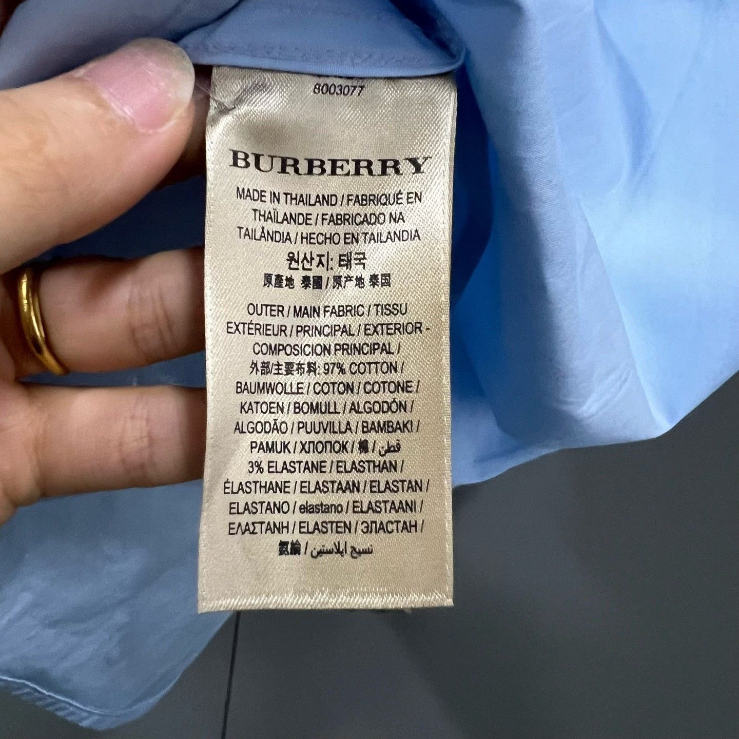 Burberry Burberry Embroidered Blue Shirt s Men Size US S / EU 44-46 / 1 - 3 Thumbnail