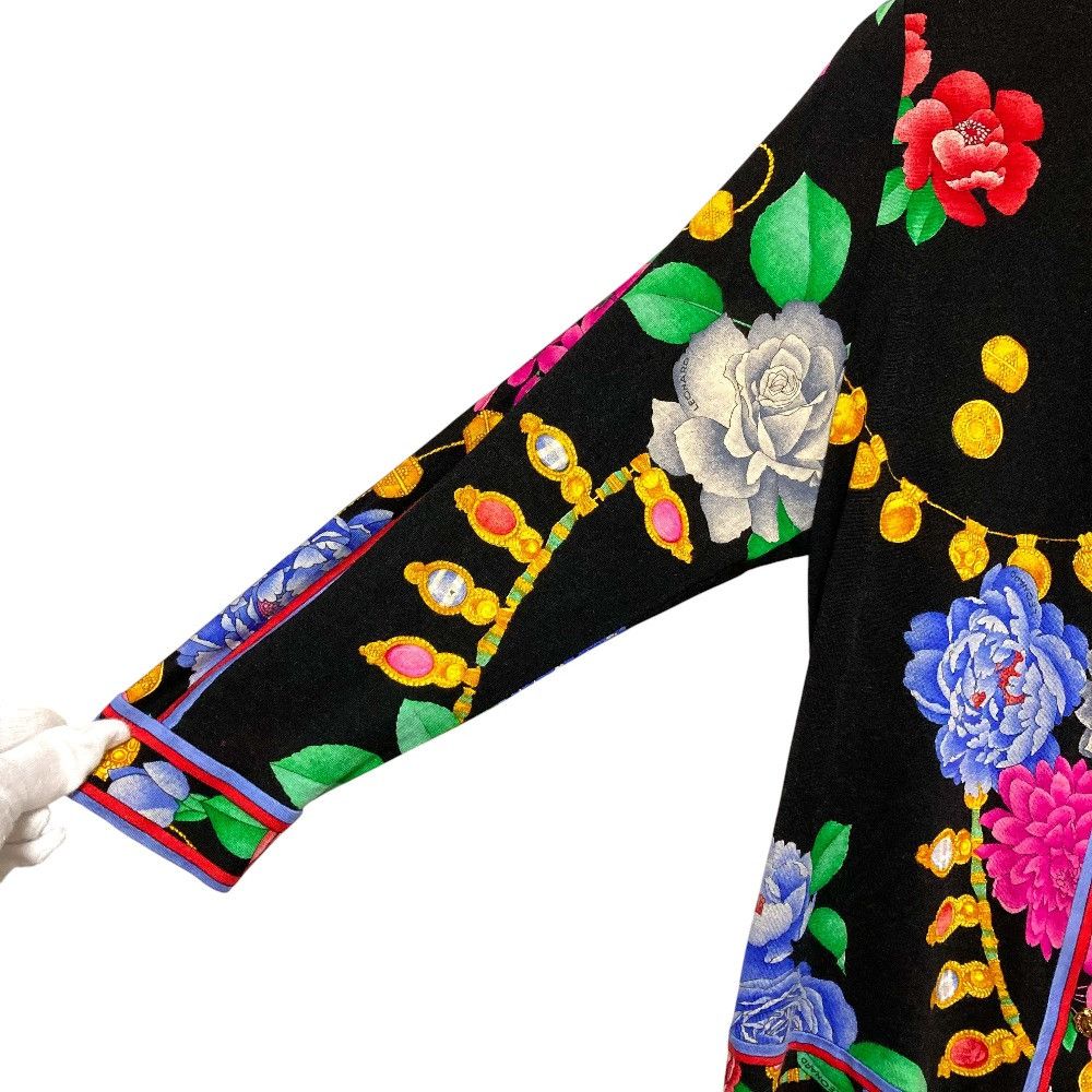 Other Leonard LEONARD FASHION Flower Print Wool Silk Cardigan Textile Tops 0329102 DUTY FREE for USA Size ONE SIZE - 4 Thumbnail