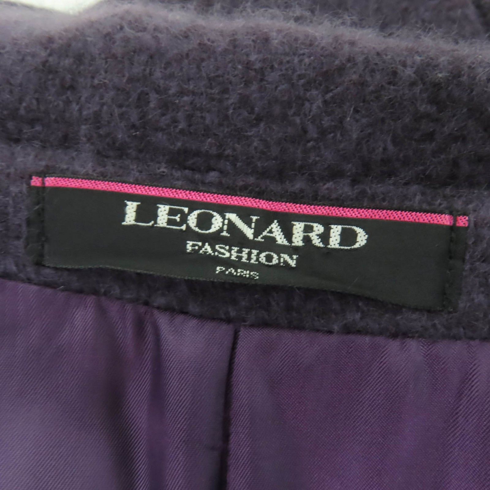 Other Leonard LEONARD FASHION Angora Wool Cashmere Coat Textile Outerwear DUTY FREE for USA Size ONE SIZE - 7 Thumbnail