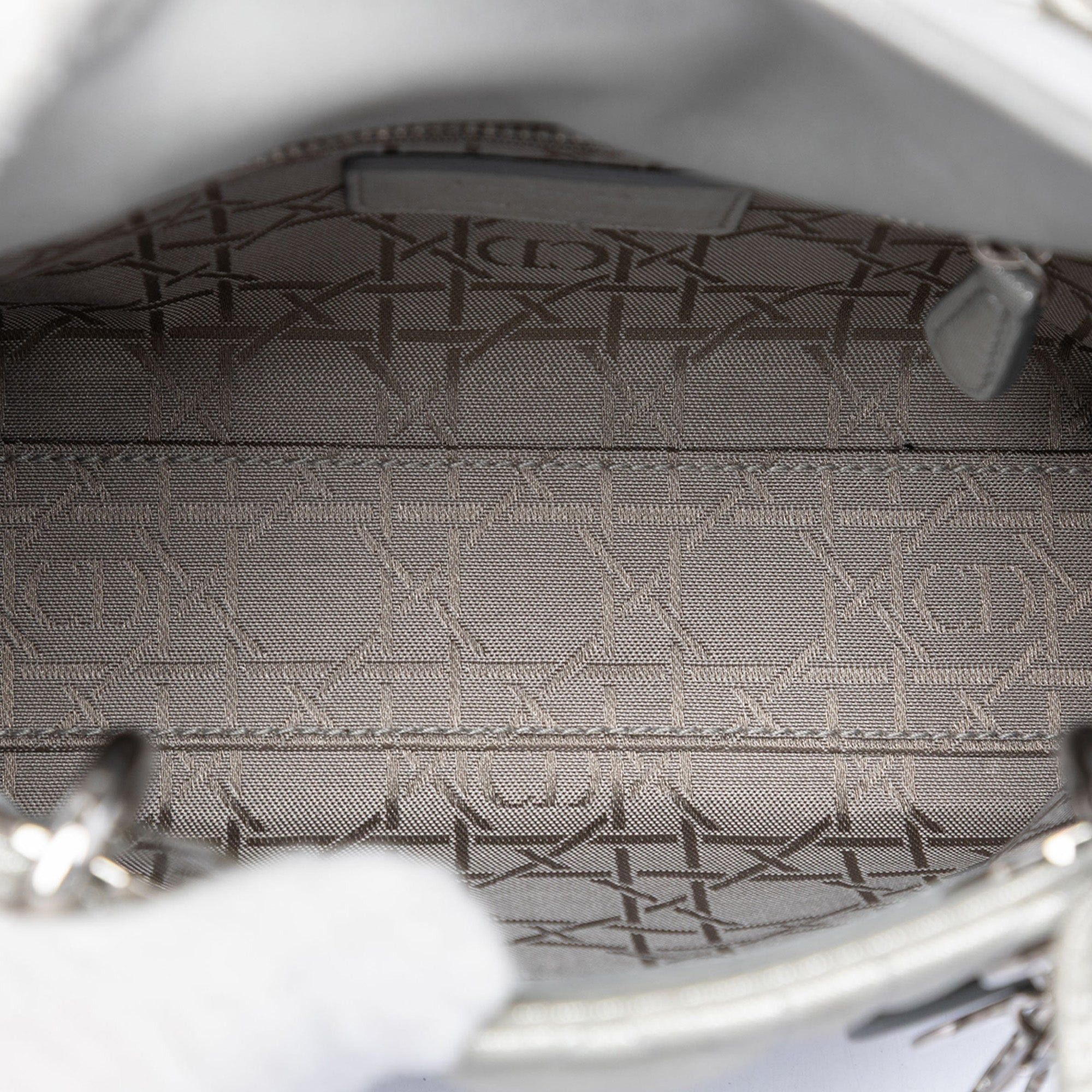 Dior Mini Iridescent Lambskin Cannage Lady Dior Size ONE SIZE - 4 Thumbnail