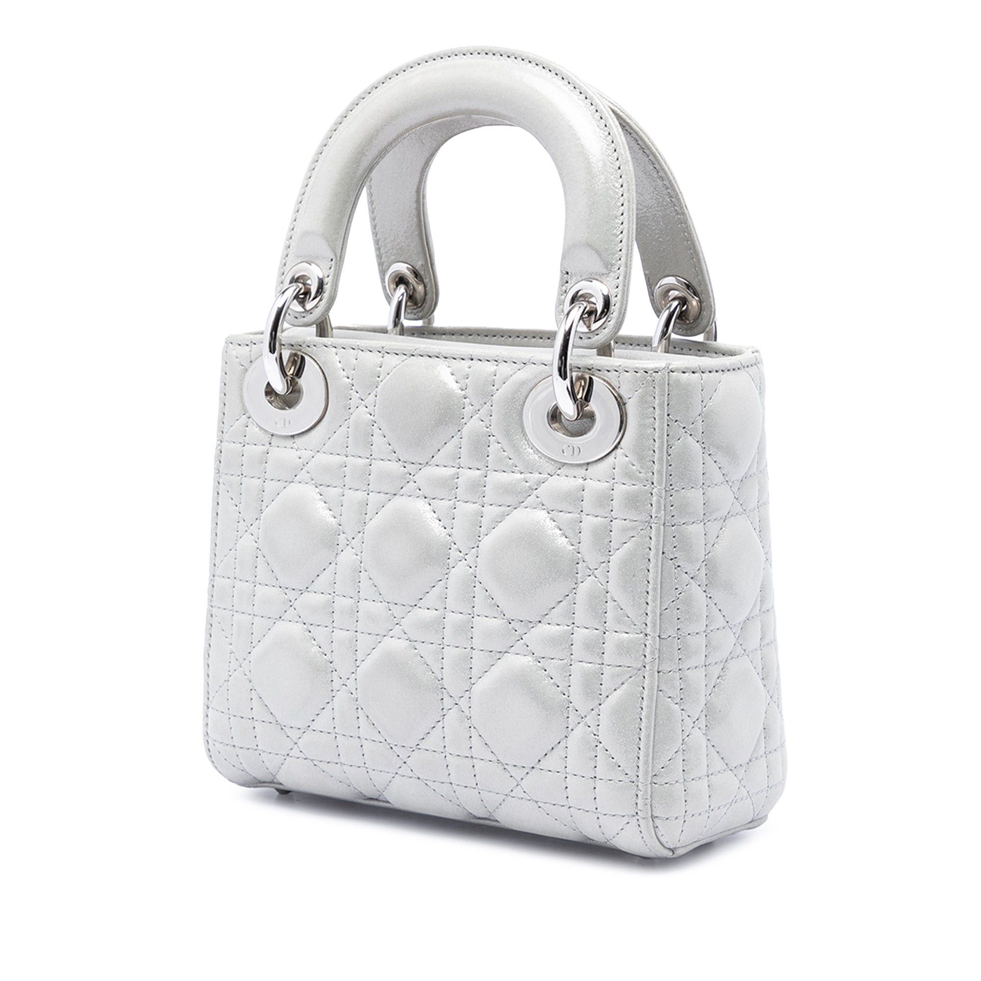 Dior Mini Iridescent Lambskin Cannage Lady Dior Size ONE SIZE - 2 Thumbnail
