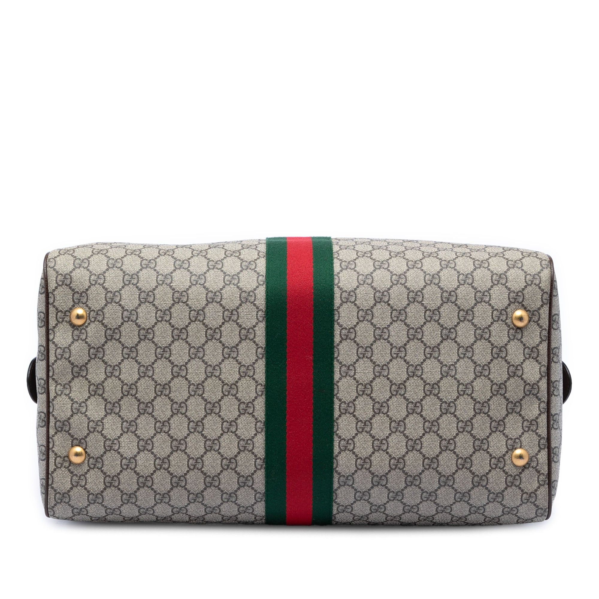 Gucci Medium GG Supreme Web Ophidia Carry On Duffle Bag Size ONE SIZE - 3 Thumbnail
