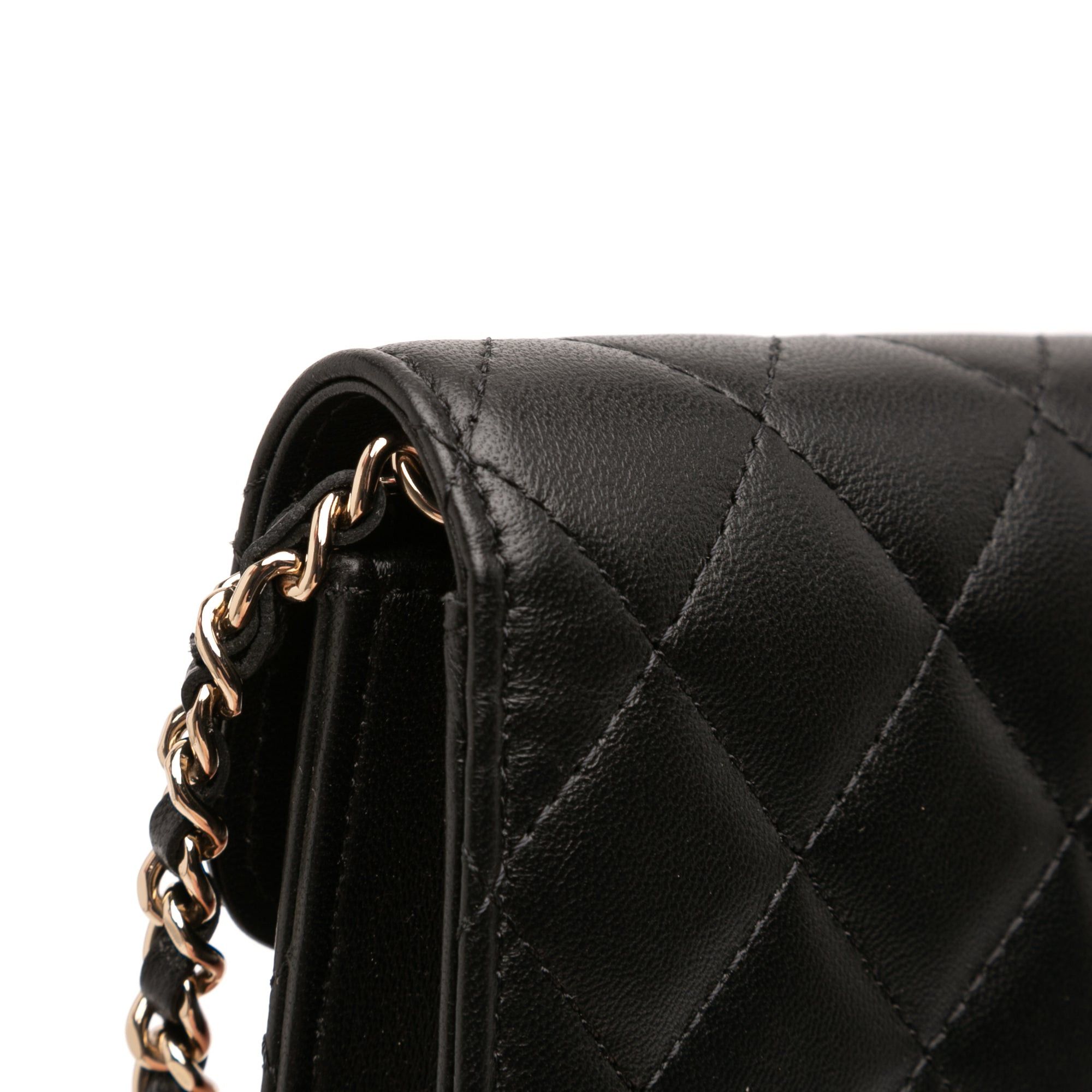 Chanel CC Quilted Lambskin Strass Clutch With Chain Size ONE SIZE - 8 Thumbnail