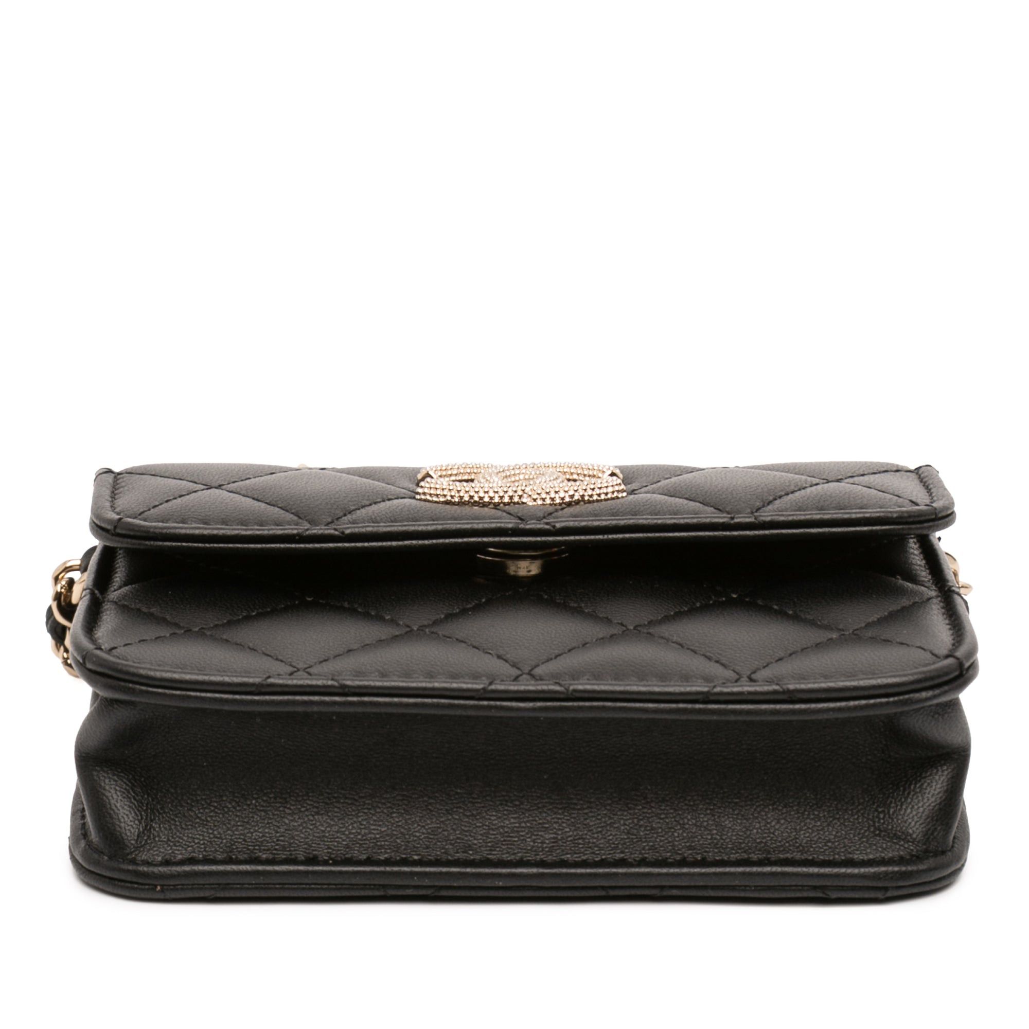 Chanel CC Quilted Lambskin Strass Clutch With Chain Size ONE SIZE - 3 Thumbnail