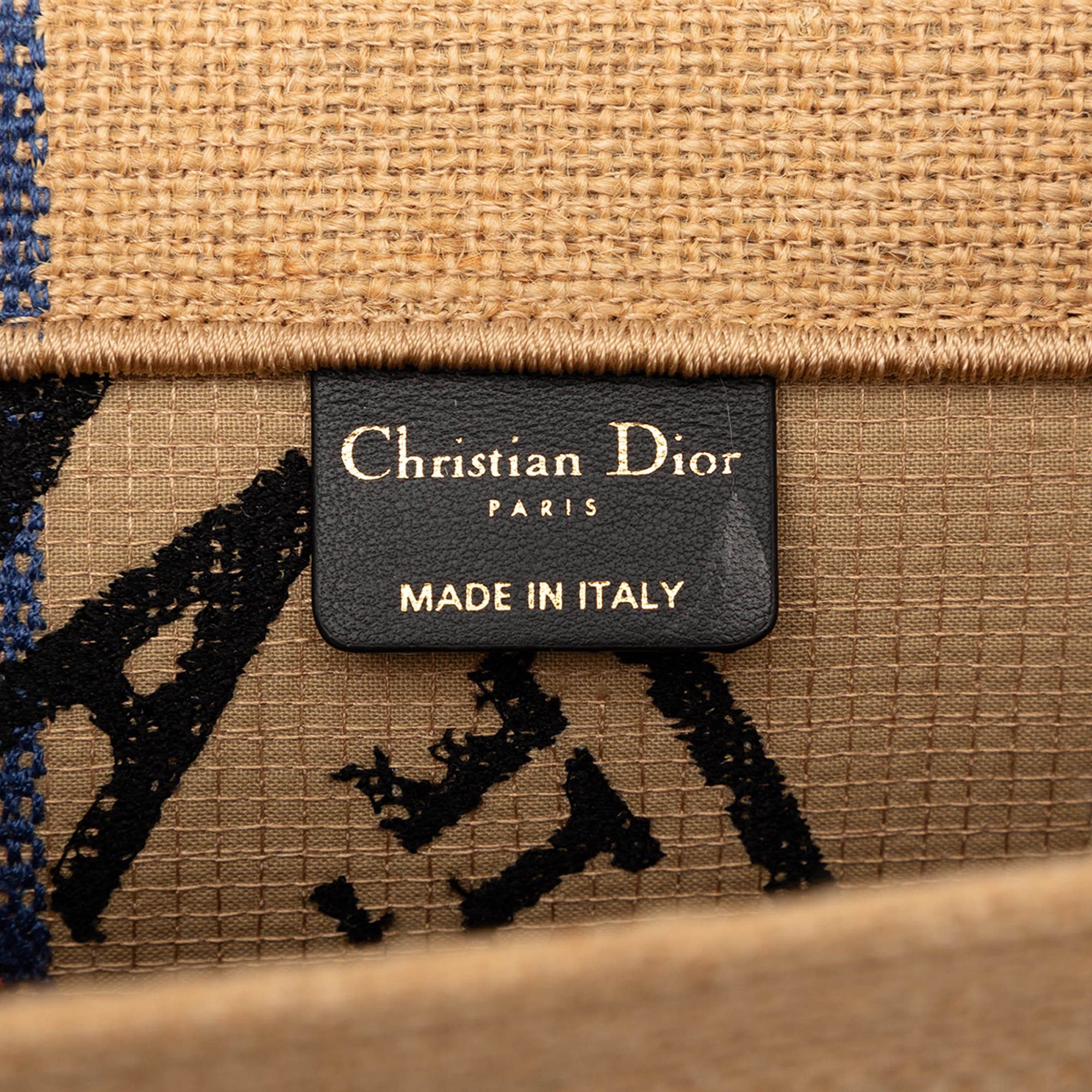 Dior Medium Jute Embroidered Book Tote Size ONE SIZE - 5 Thumbnail
