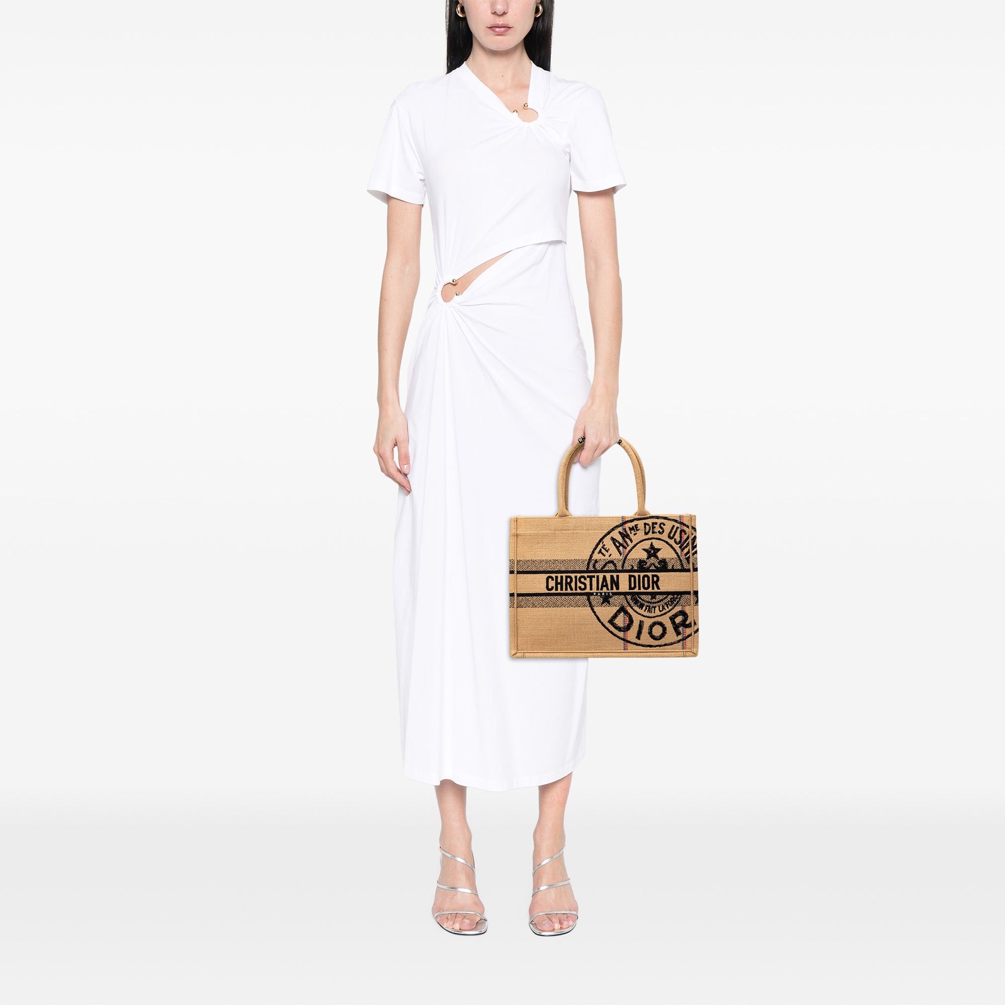Dior Medium Jute Embroidered Book Tote Size ONE SIZE - 7 Thumbnail