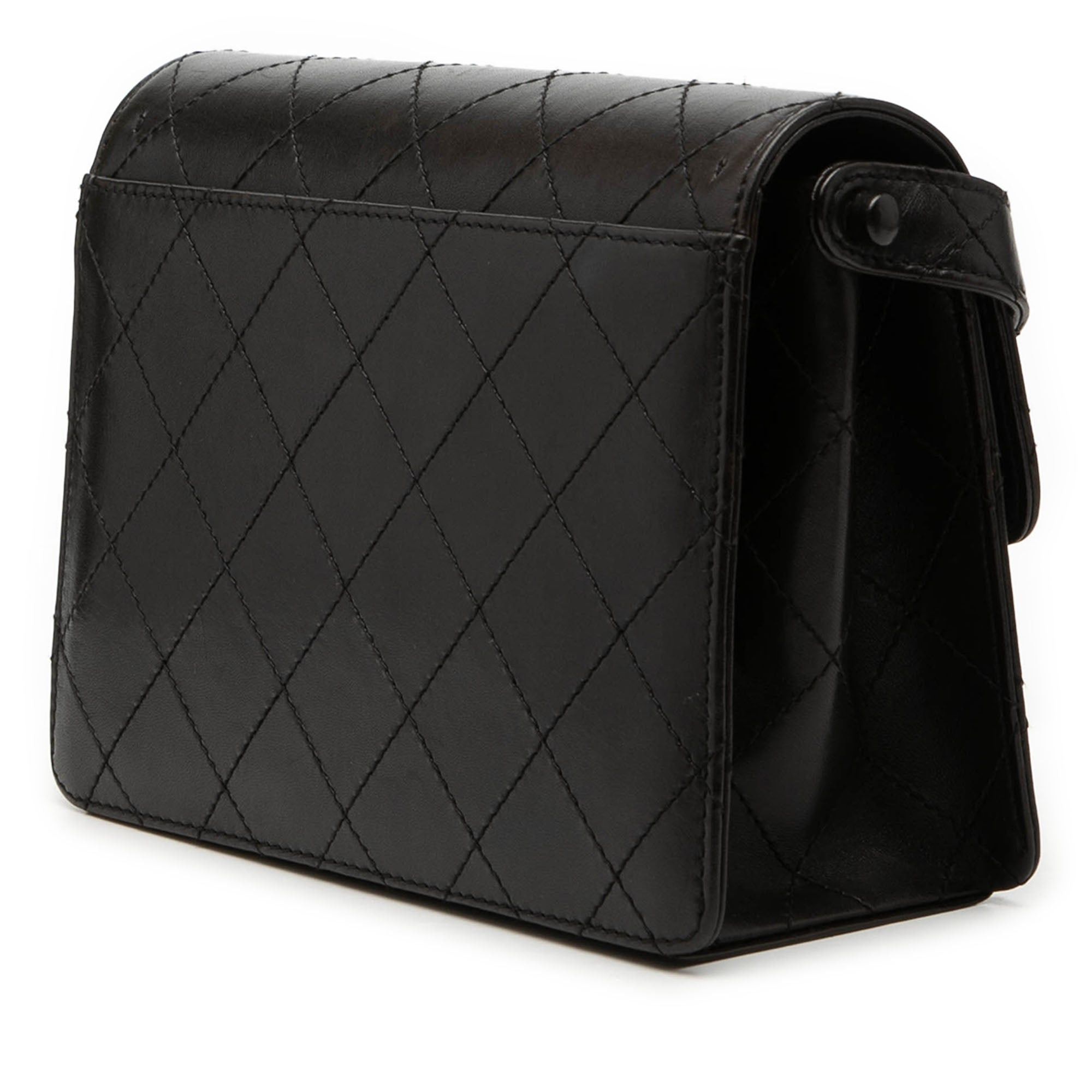 Chanel CC Quilted Lambskin Flap Shoulder Bag Size ONE SIZE - 2 Thumbnail
