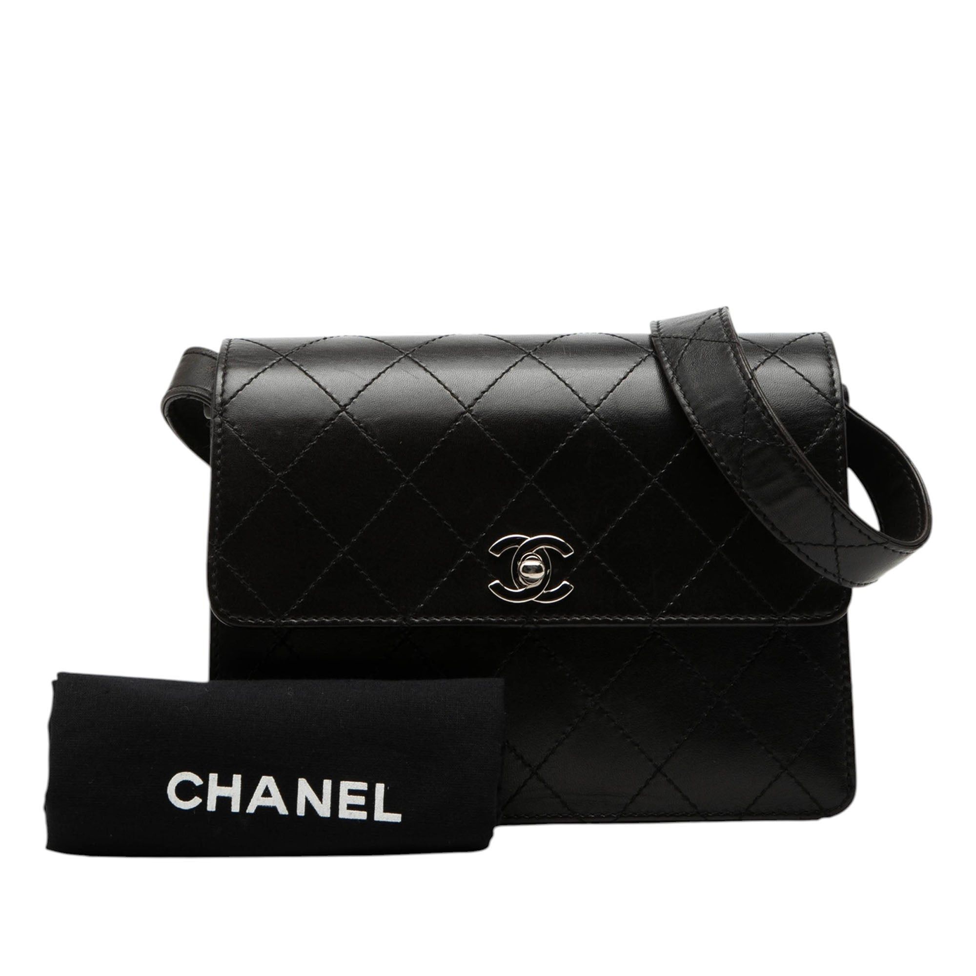 Chanel CC Quilted Lambskin Flap Shoulder Bag Size ONE SIZE - 8 Thumbnail