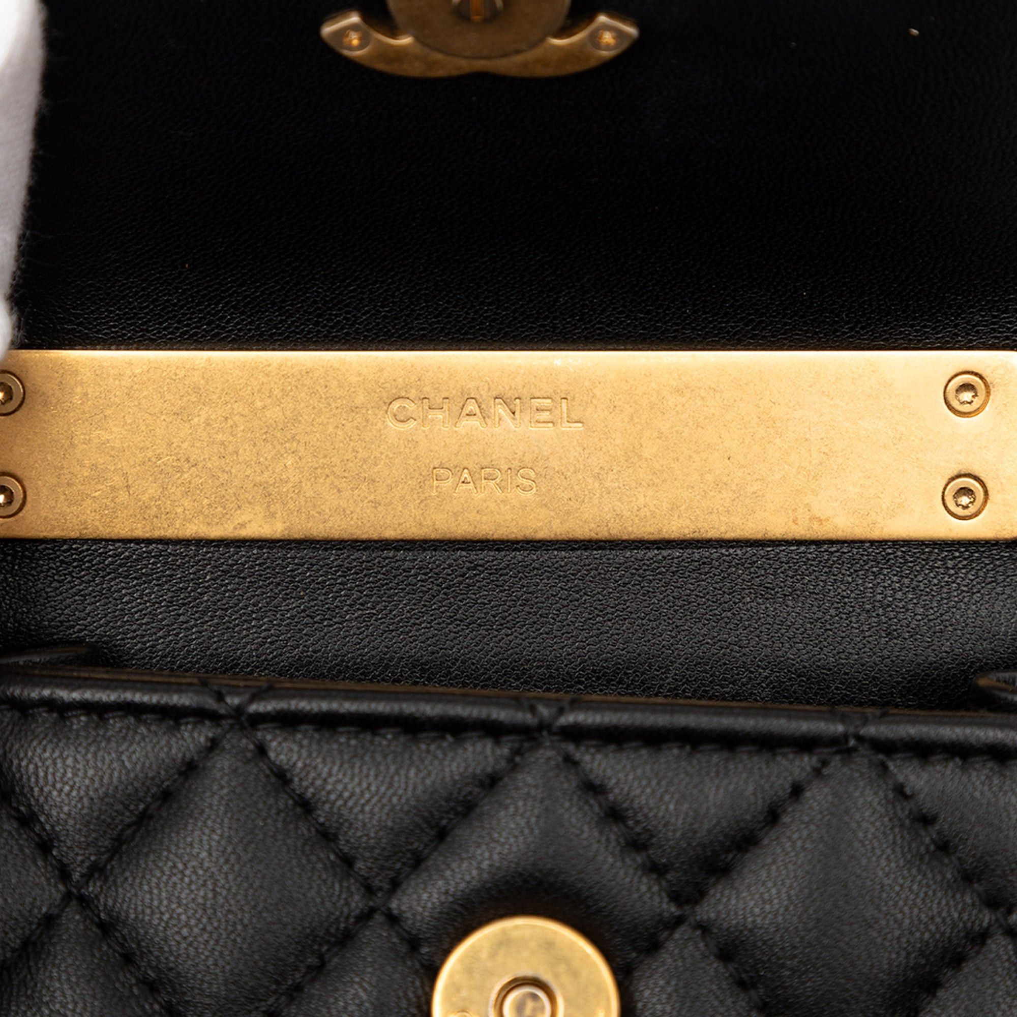 Chanel Mini CC Quilted Lambskin Enamel Top Handle Bag Size ONE SIZE - 5 Thumbnail