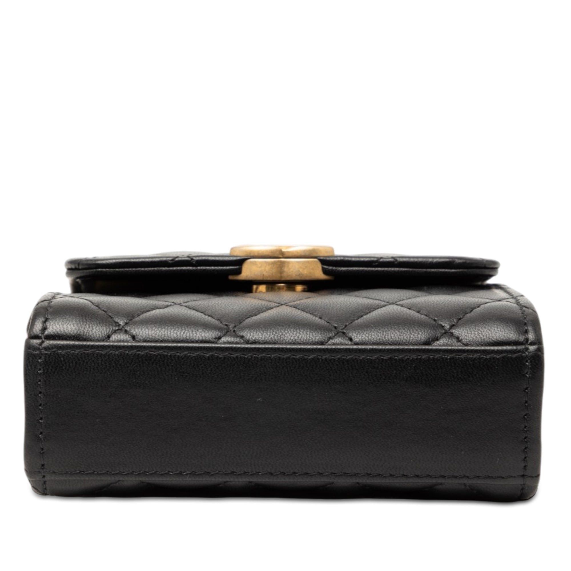 Chanel Mini CC Quilted Lambskin Enamel Top Handle Bag Size ONE SIZE - 3 Thumbnail