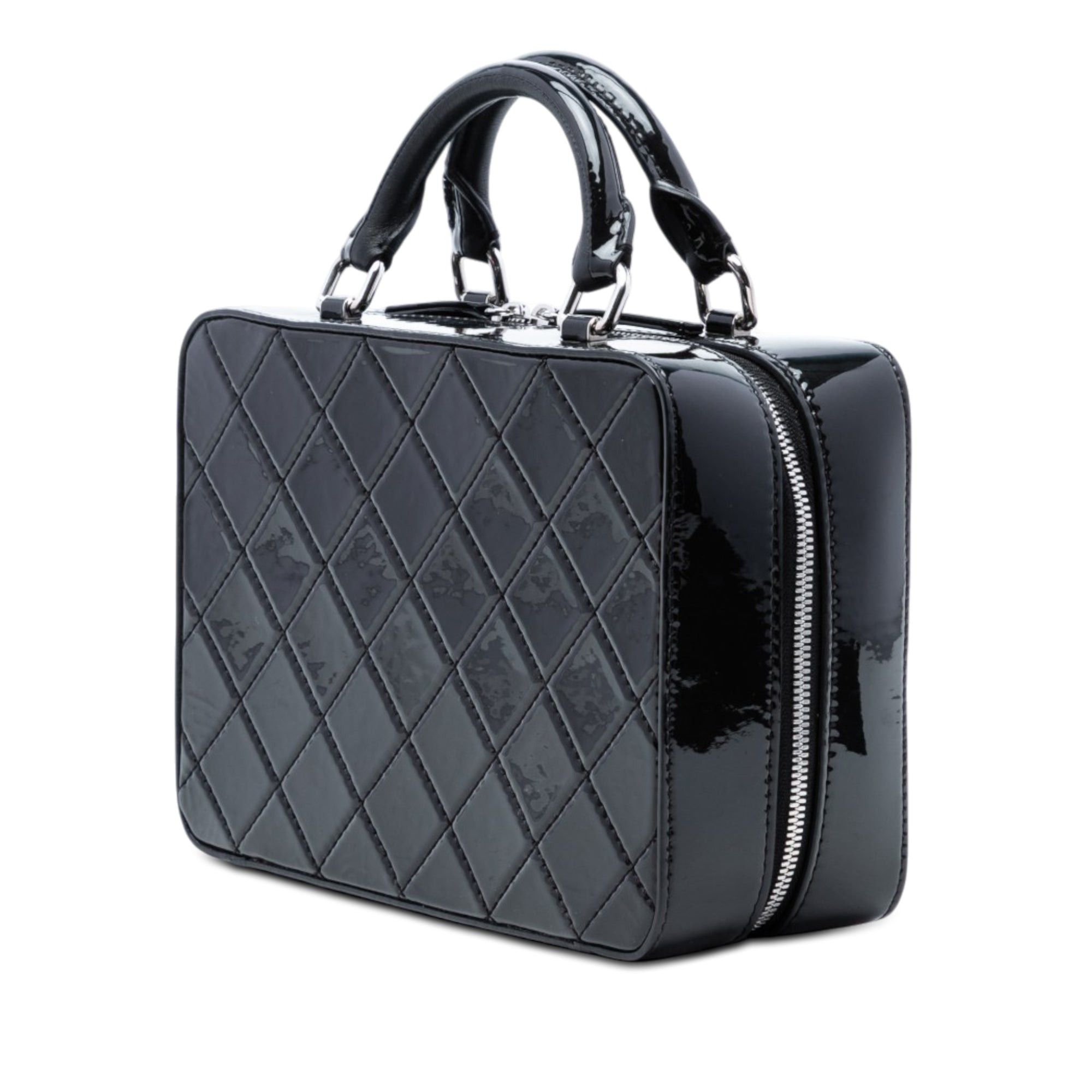 Chanel CC Quilted Patent Travel Kit Vanity Case Size ONE SIZE - 2 Thumbnail