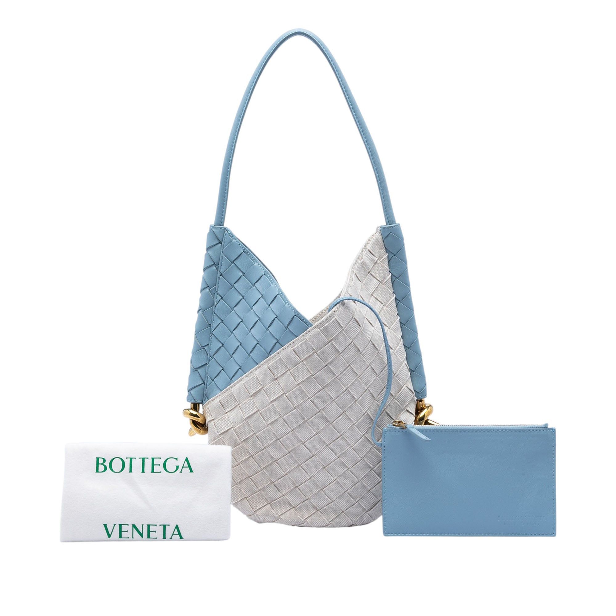 Bottega Veneta Small Nappa and Canvas Intrecciato Solstice Shoulder Bag Size ONE SIZE - 8 Thumbnail