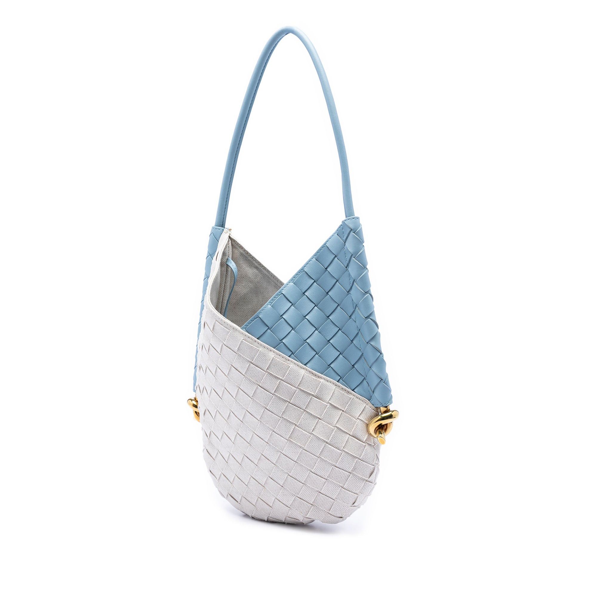 Bottega Veneta Small Nappa and Canvas Intrecciato Solstice Shoulder Bag Size ONE SIZE - 2 Thumbnail