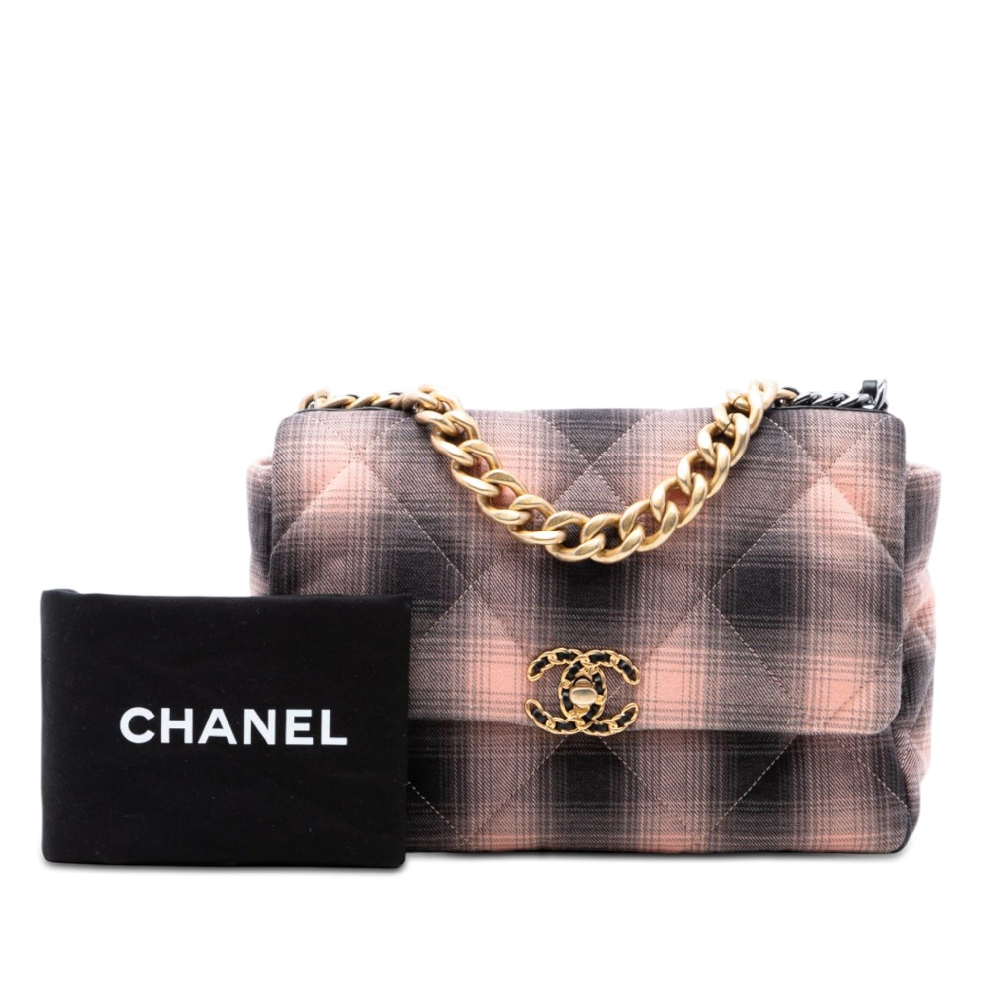 Chanel Large Cotton Check 19 Flap Size ONE SIZE - 8 Thumbnail