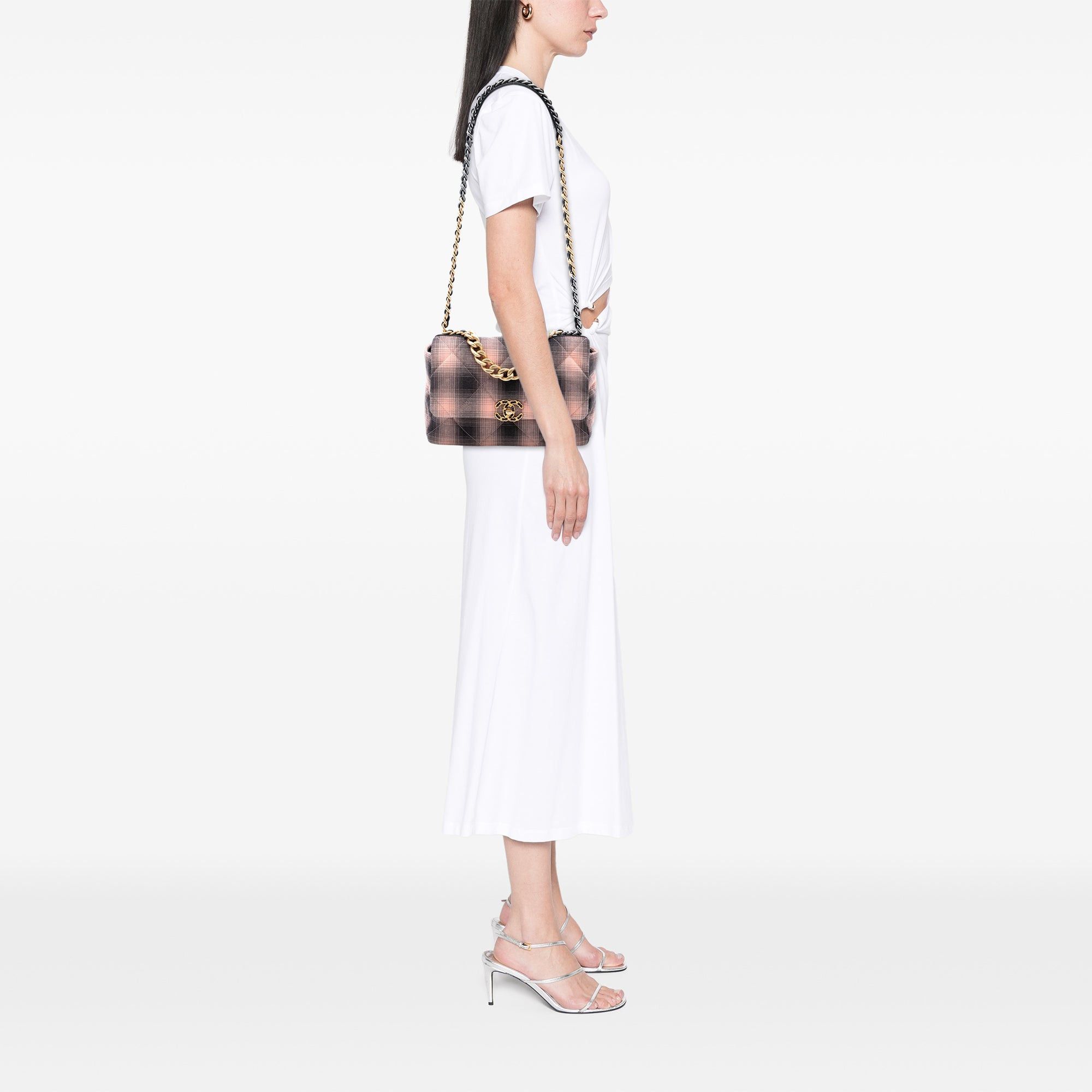 Chanel Large Cotton Check 19 Flap Size ONE SIZE - 7 Thumbnail