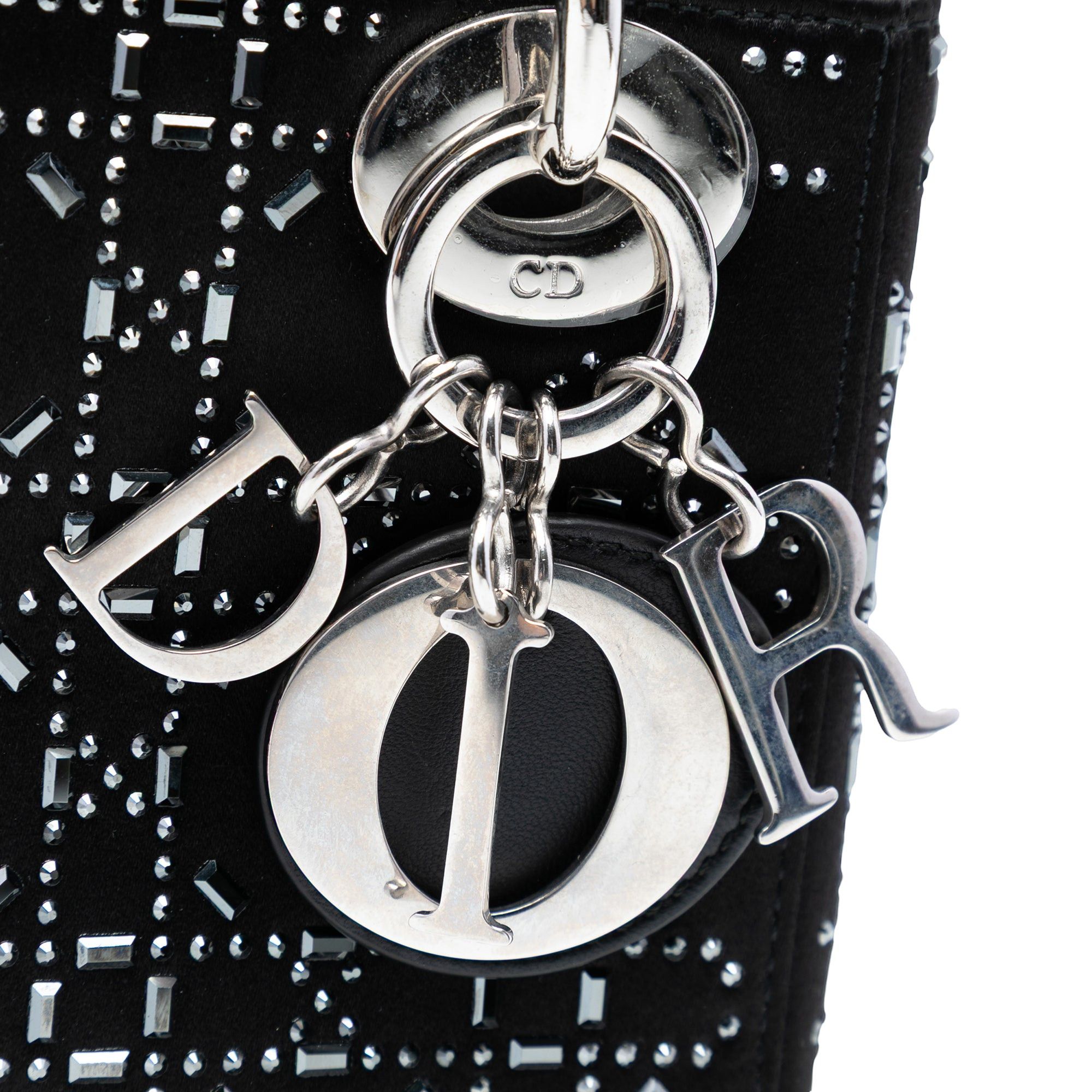 Dior Mini Satin Cannage Strass Crystal Embellished Lady Dior Size ONE SIZE - 5 Thumbnail