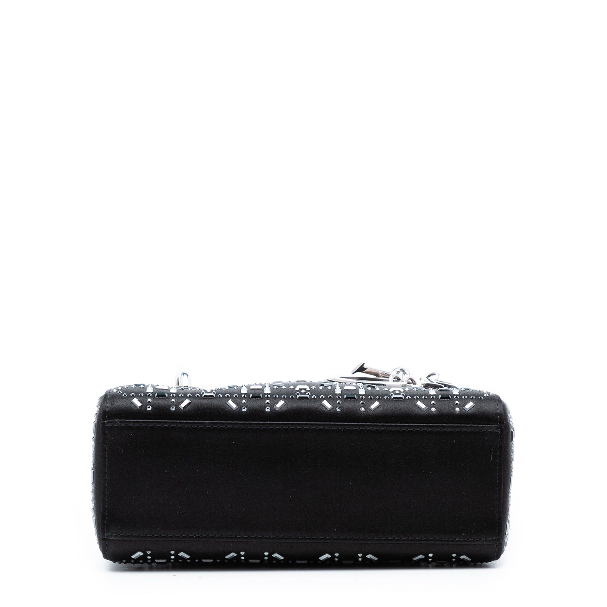 Dior Mini Satin Cannage Strass Crystal Embellished Lady Dior Size ONE SIZE - 3 Thumbnail