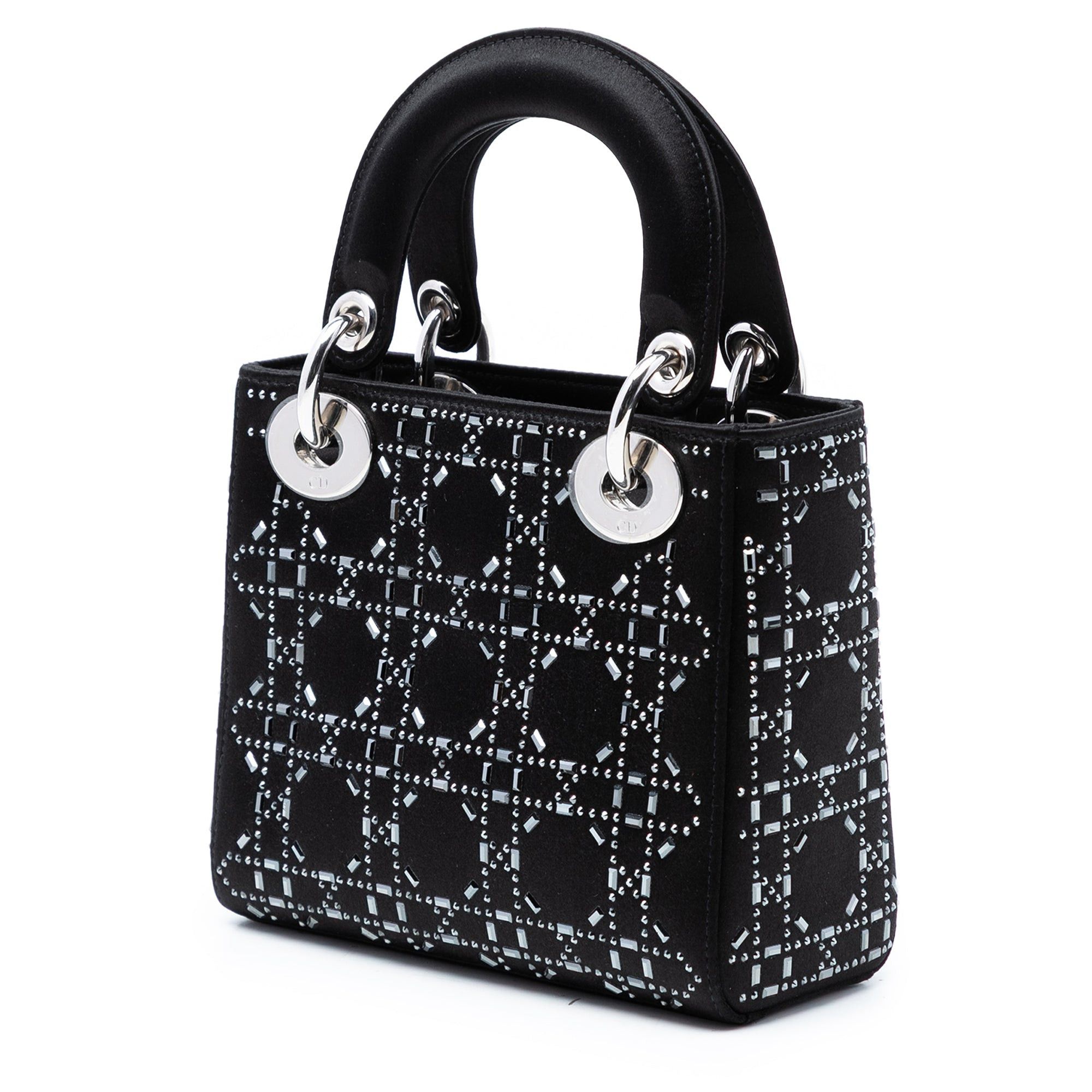 Dior Mini Satin Cannage Strass Crystal Embellished Lady Dior Size ONE SIZE - 2 Thumbnail