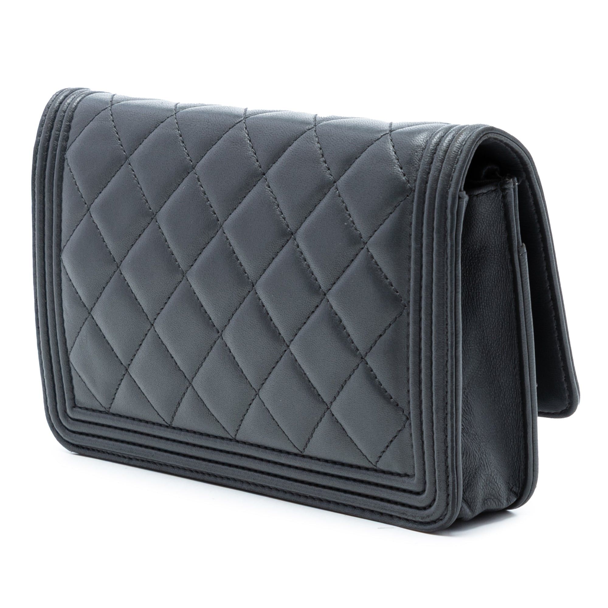 Chanel Quilted Lambskin Boy Wallet On Chain Size ONE SIZE - 2 Thumbnail