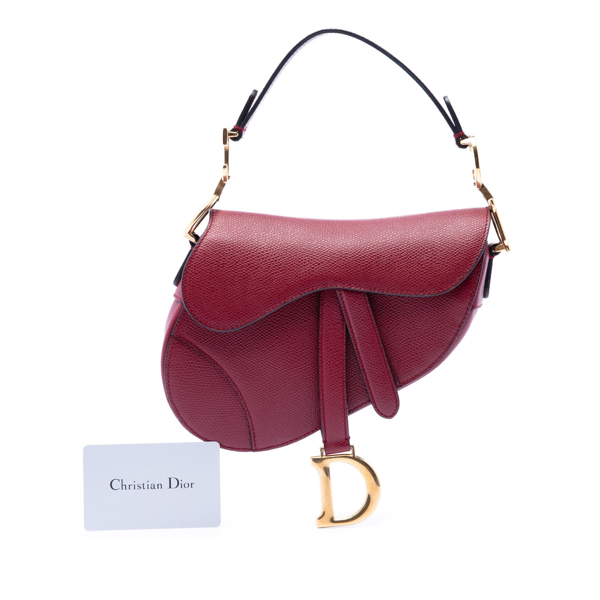 Dior Mini Grained Calfskin Saddle Bag Size ONE SIZE - 8 Thumbnail