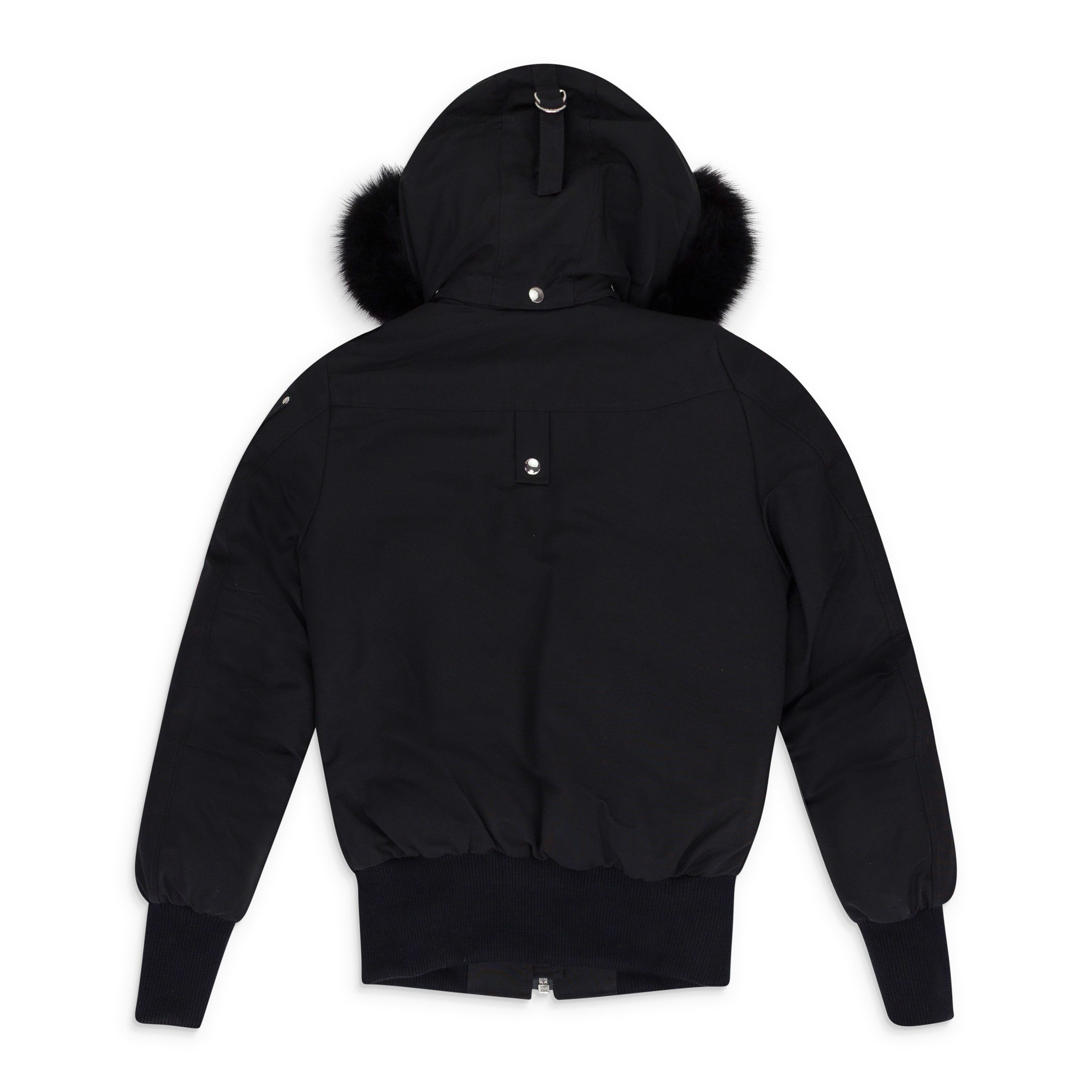 Moose Knuckles Moose Knuckles Black Debbie Shearling Trim Down Bomber Jacket SIZE XS Size XS / US 0-2 / IT 36-38 - 2 Thumbnail