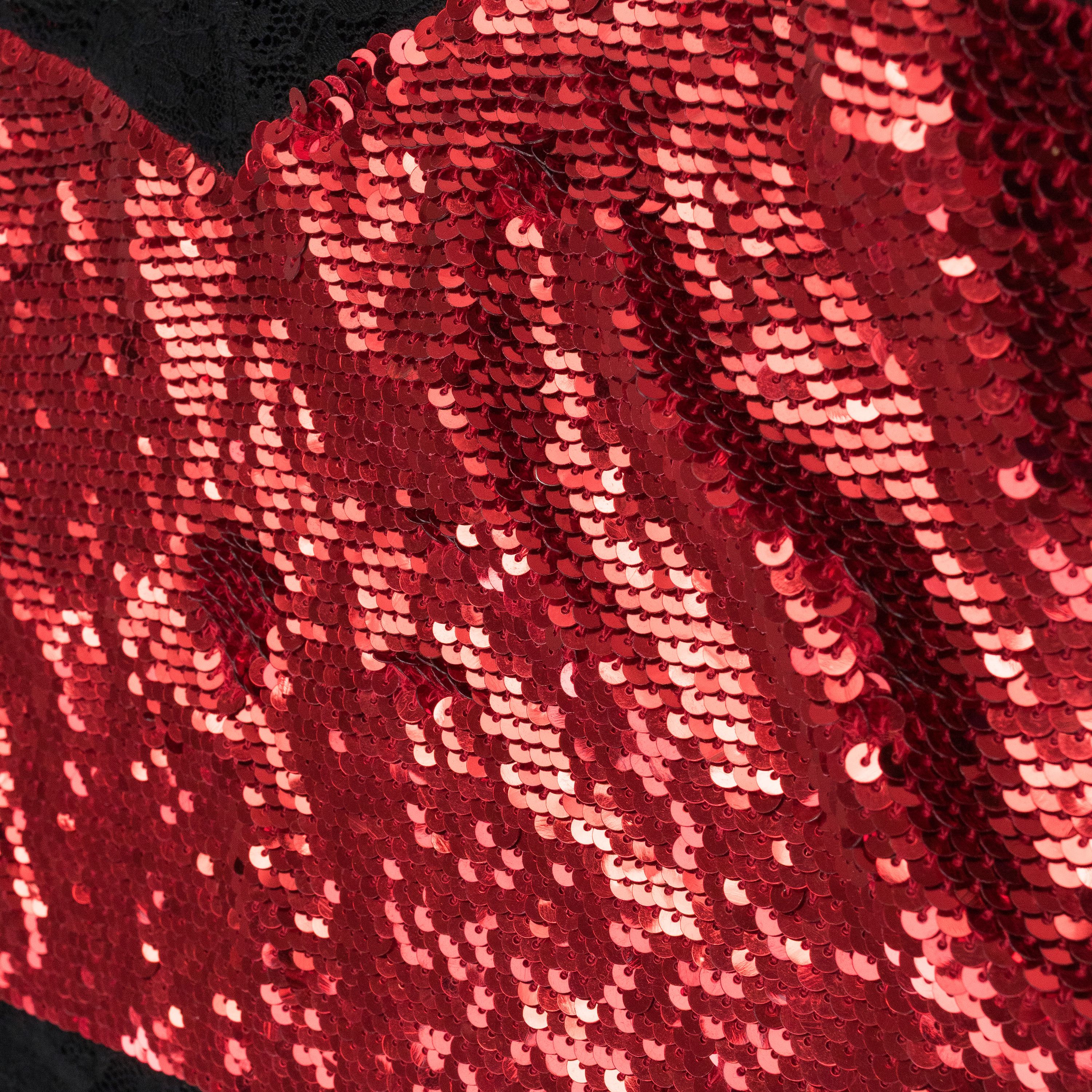 ASHISH Ashish RED SEQUIN TANK TOP SIZE XS Size XS / US 0-2 / IT 36-38 - 3 Thumbnail