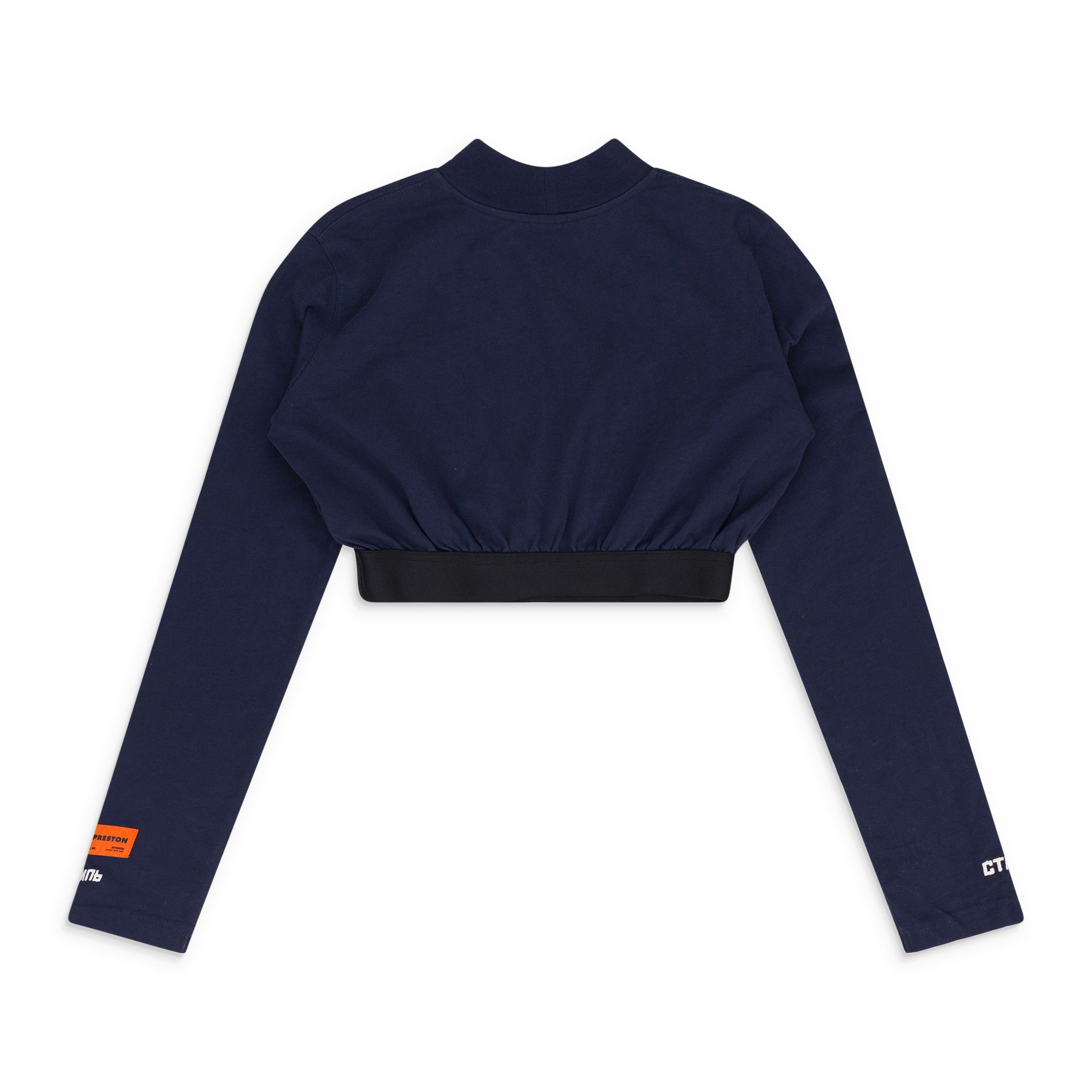 Heron Preston Heron Preston Blue Cropped Logo Turtleneck SIZE S Size S / US 4 / IT 40 - 2 Thumbnail
