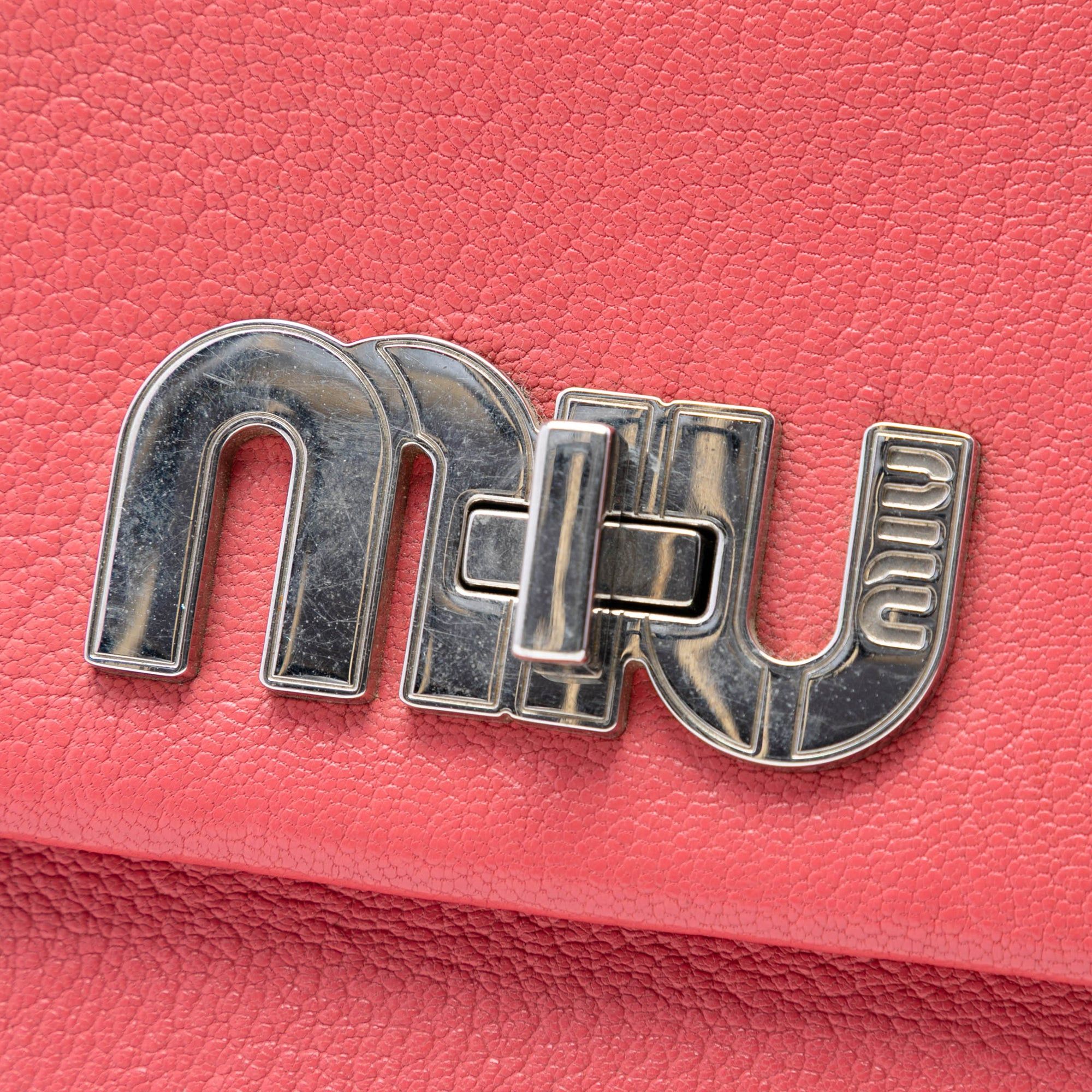 Miu Miu Goatskin Madras Miu Logo Crossbody Size ONE SIZE - 5 Thumbnail