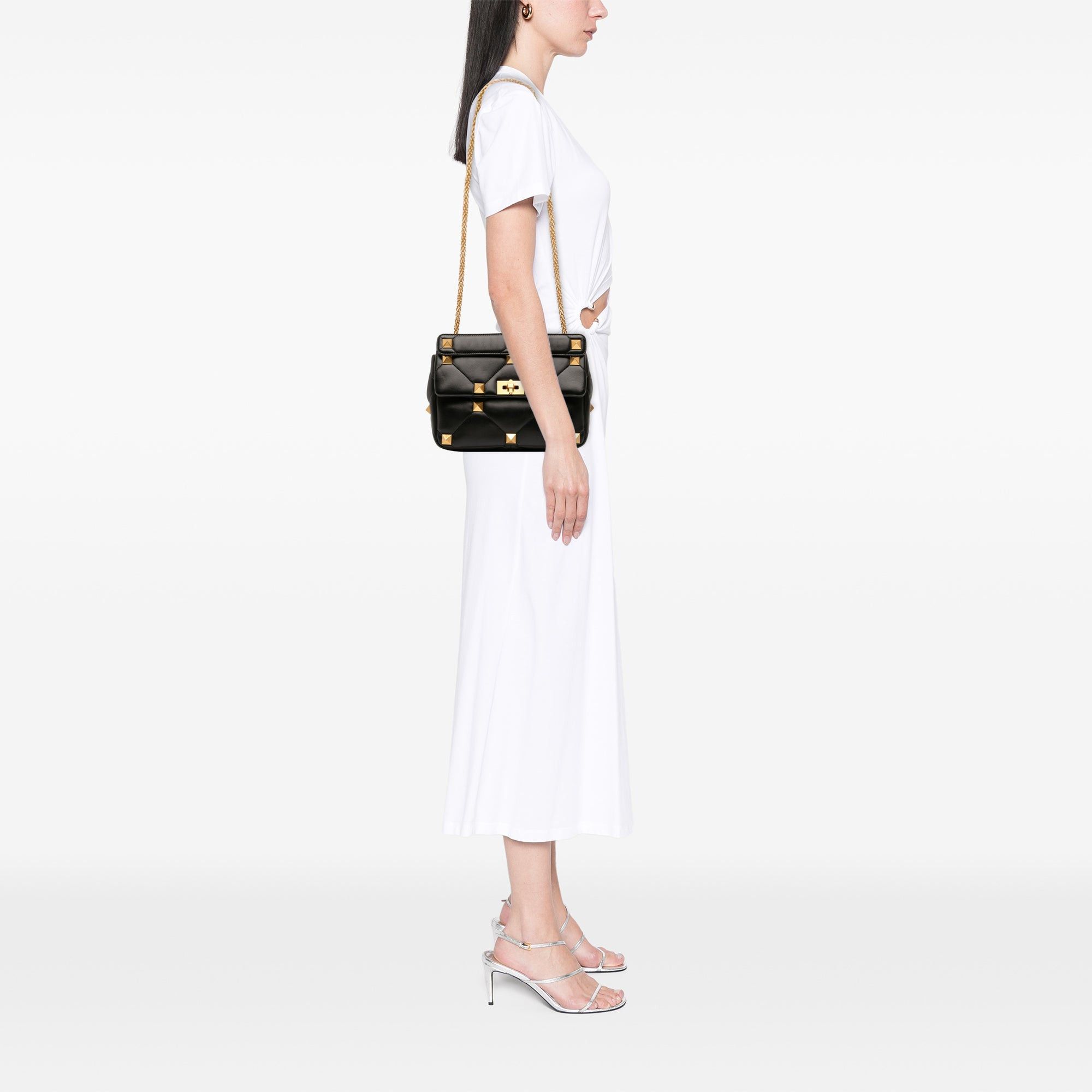 Valentino Large Nappa Roman Stud Satchel Size ONE SIZE - 10 Thumbnail