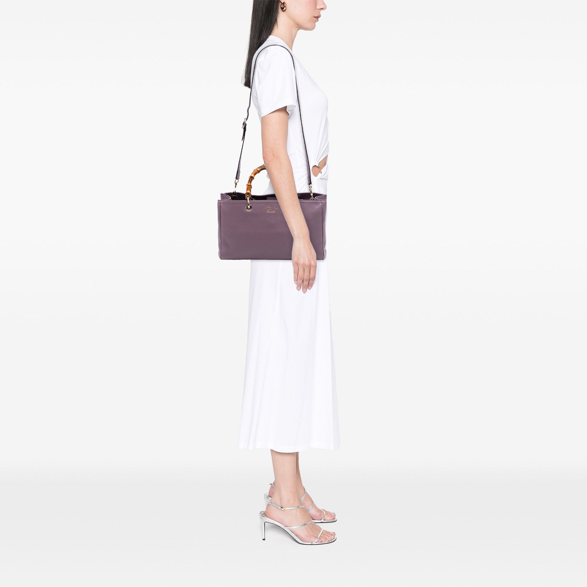 Gucci Medium Calfskin Bamboo Shopper Satchel Size ONE SIZE - 7 Thumbnail