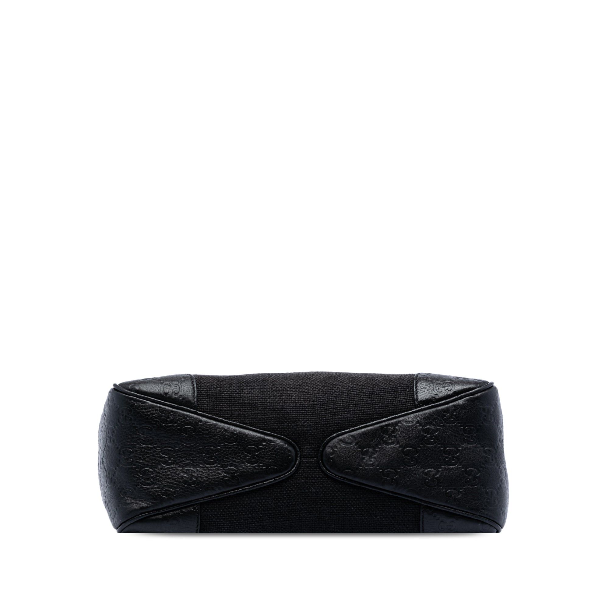 Guccissima Trimmed Canvas Colbert Shoulder Bag