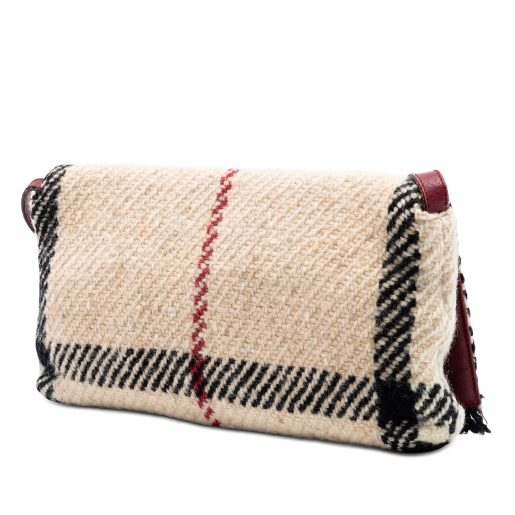 Burberry Mega Check Wool Shoulder Bag Size ONE SIZE - 2 Thumbnail