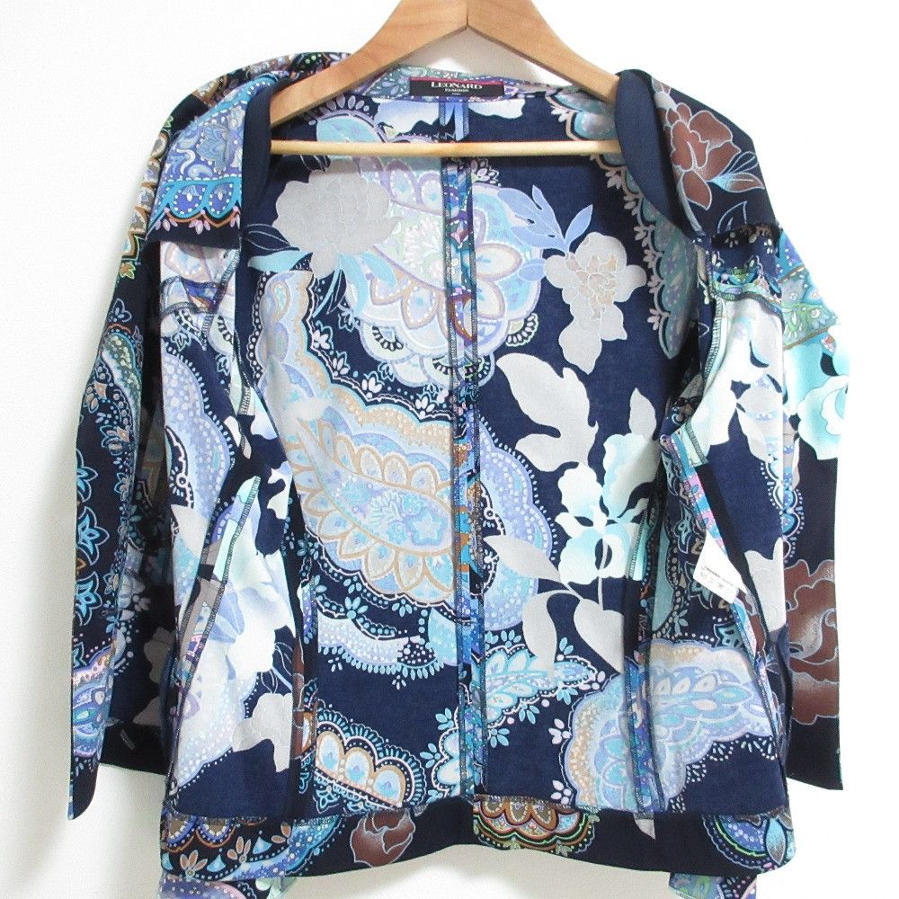 Other Leonard Leonard Fashion CanCan Stretch Flower Paisley Print Jacket Textile Outerwear DUTY FREE for USA Size ONE SIZE - 7 Thumbnail